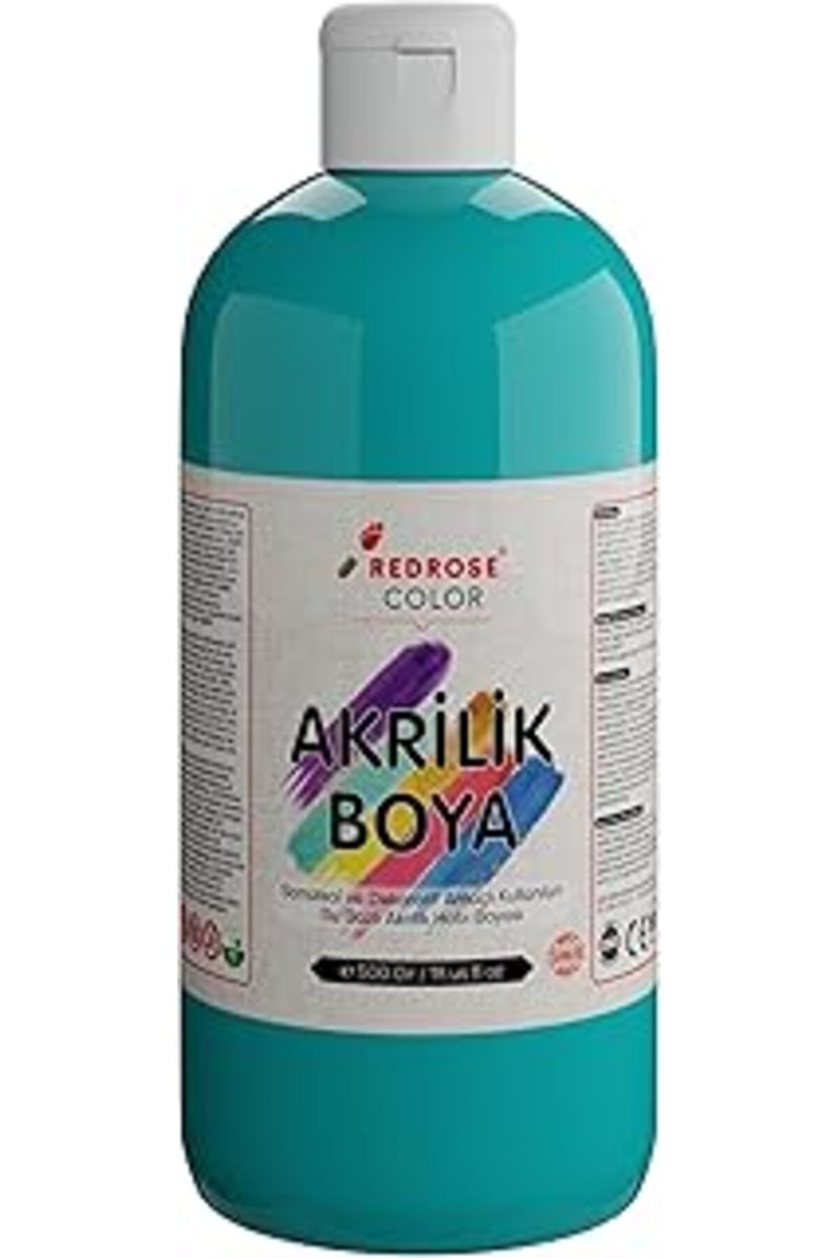 Mu Art Ahşap Red Rose Turkuaz Akrilik Boya 500 Gr