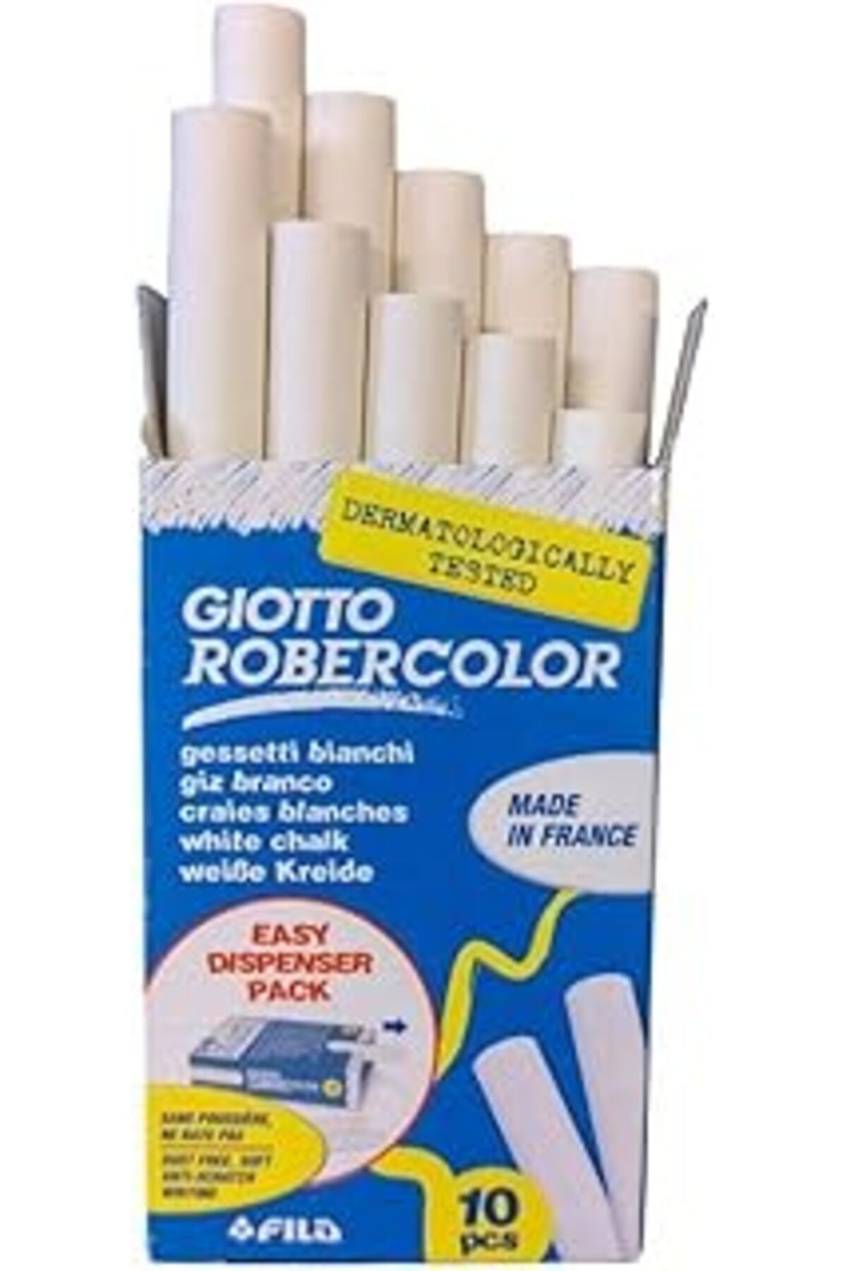 Qedii Giotto Robercolor Tebeşir Beyaz 10'Lu