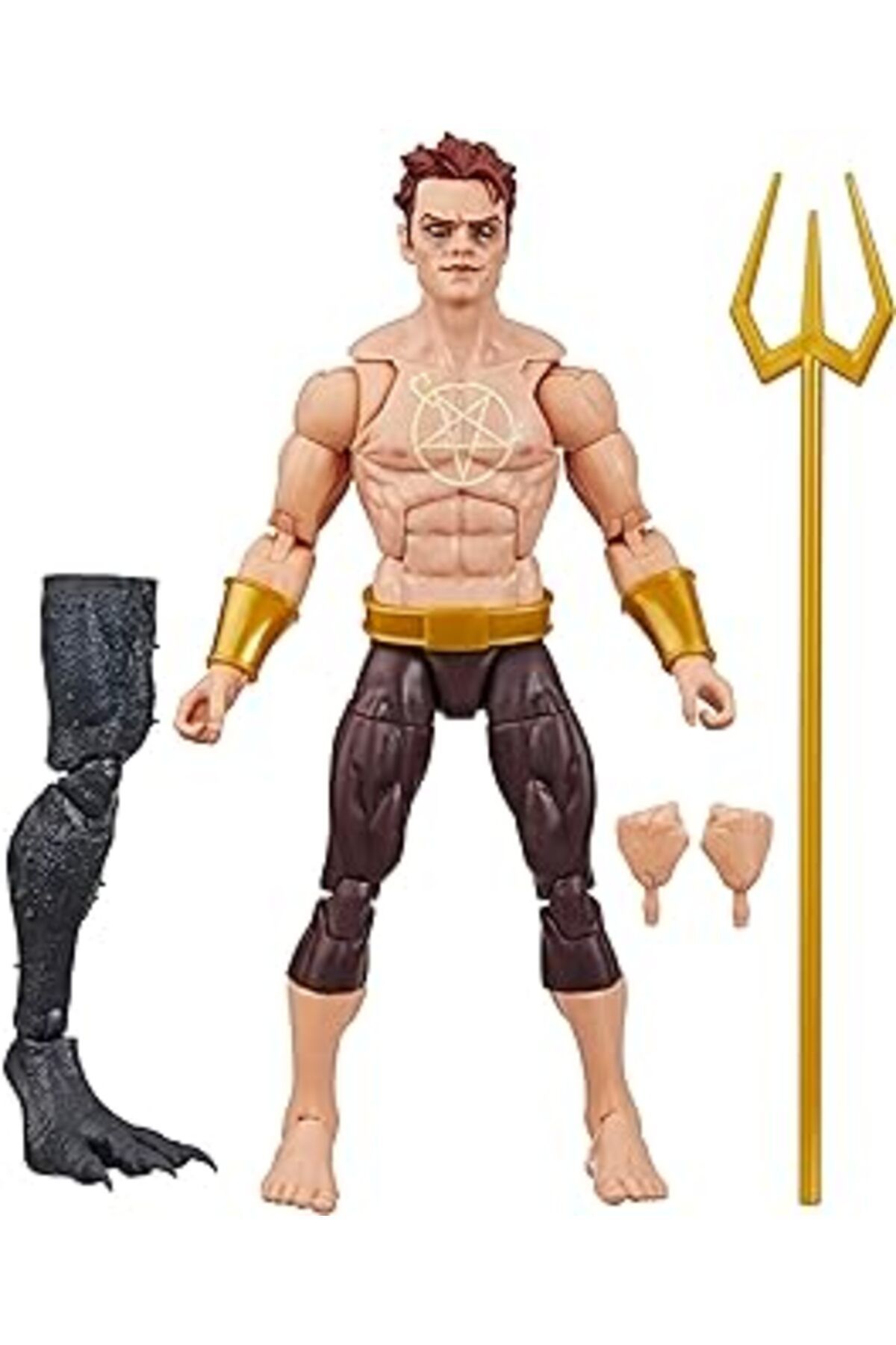 Mu Art Ahşap Marvel Legends Series Strange Tales Daimon Hellstrom, Comics Collectible 15 Cm Aksiyon Figürü