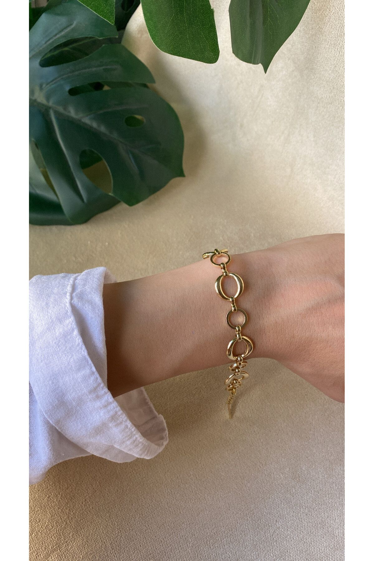 XUPING JEWELRY Orijinal Xuping Bileklik,14K Altın Kaplama, Kararmaz, Mücevher İşçiliğinde, Denize-Havuza Dayanıklı