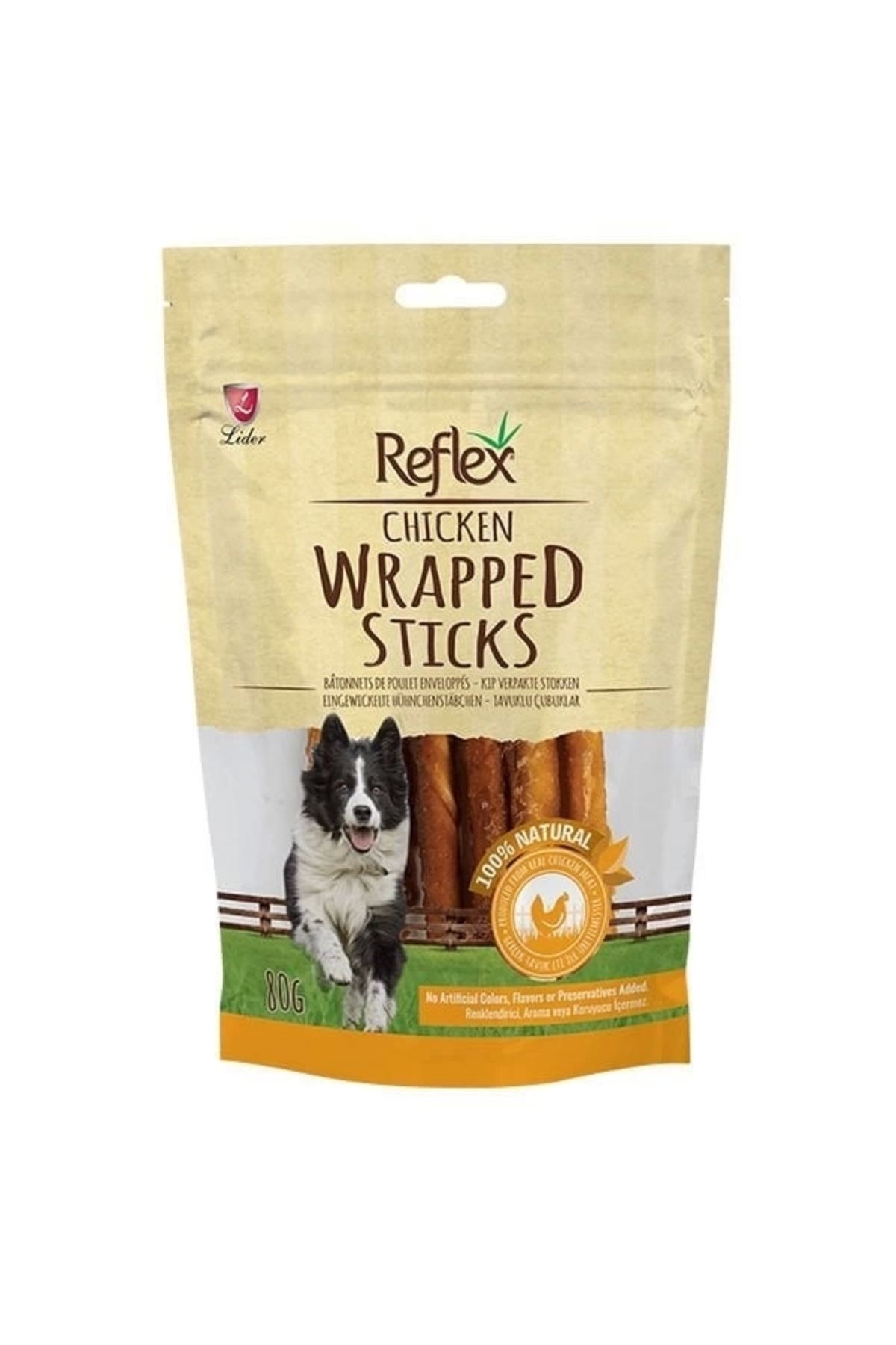 Reflex Wrapped Sticks Tavuklu Köpek Ödül Çubukları 80 gr