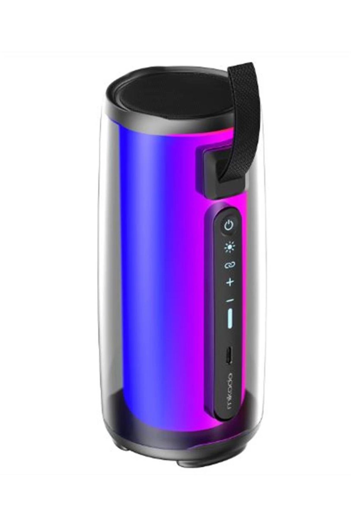 Mikado MD-17BT Capella Siyah 10W 1 RGB Mikrofonlu Kart-Aux-Usb TWS 1800 mAh Bataryalı Speaker