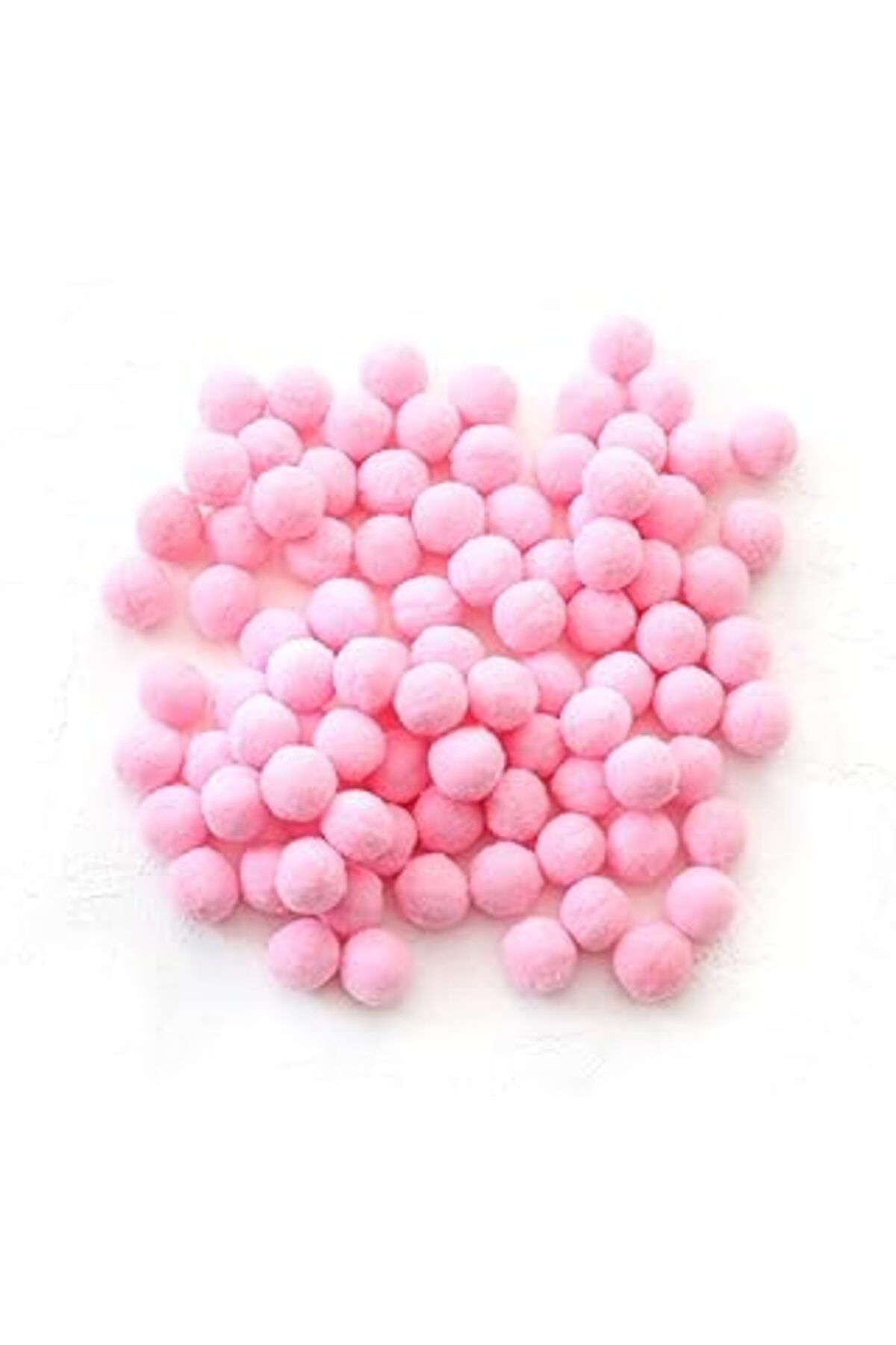 Mu Art Ahşap Bimotif Peluş Ponpon, 2.2 Cm 20 Adet Açık Pembe