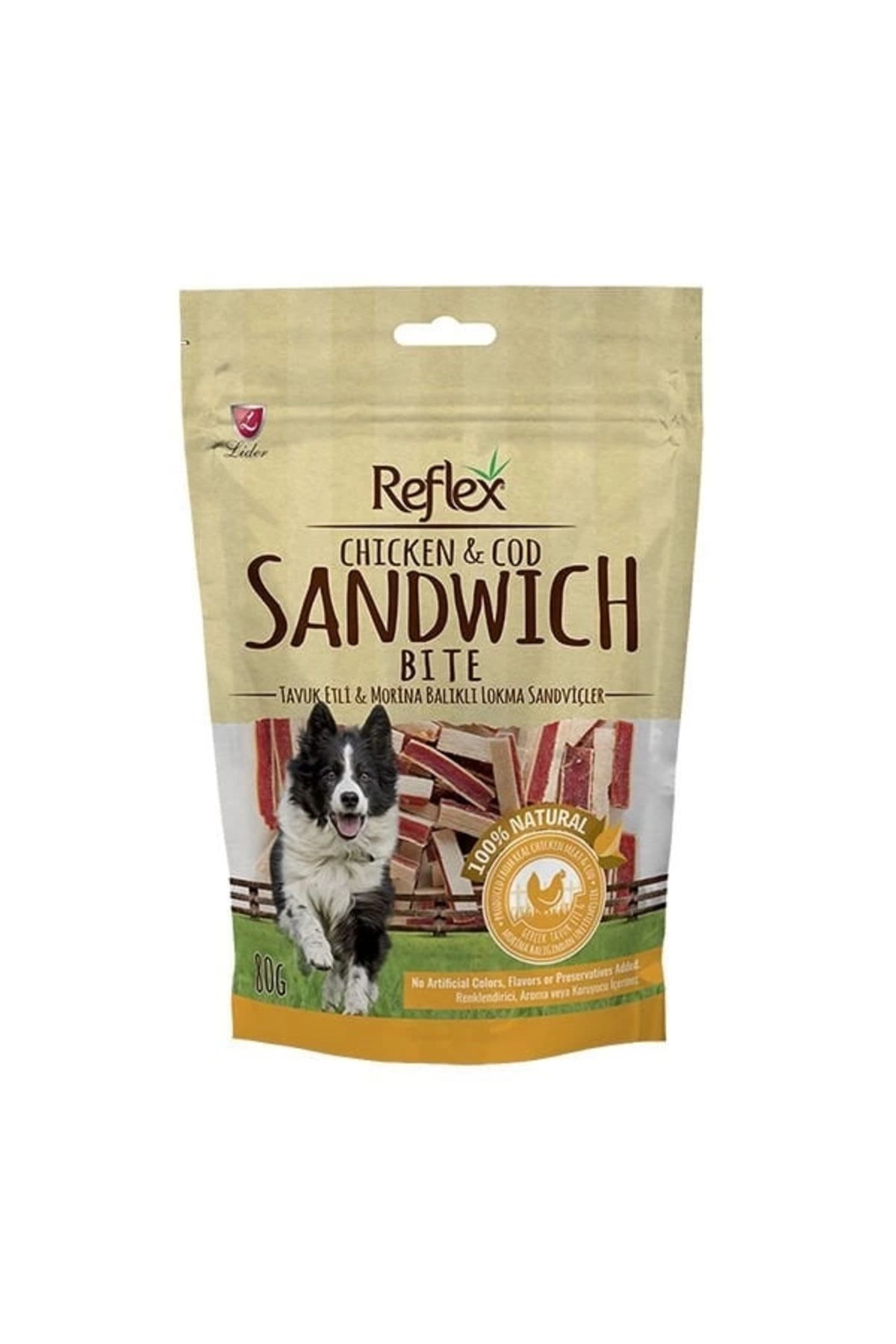 Reflex Tavuk Ve Morina Balıklı Sandviç Köpek Ödül Maması 80 gr