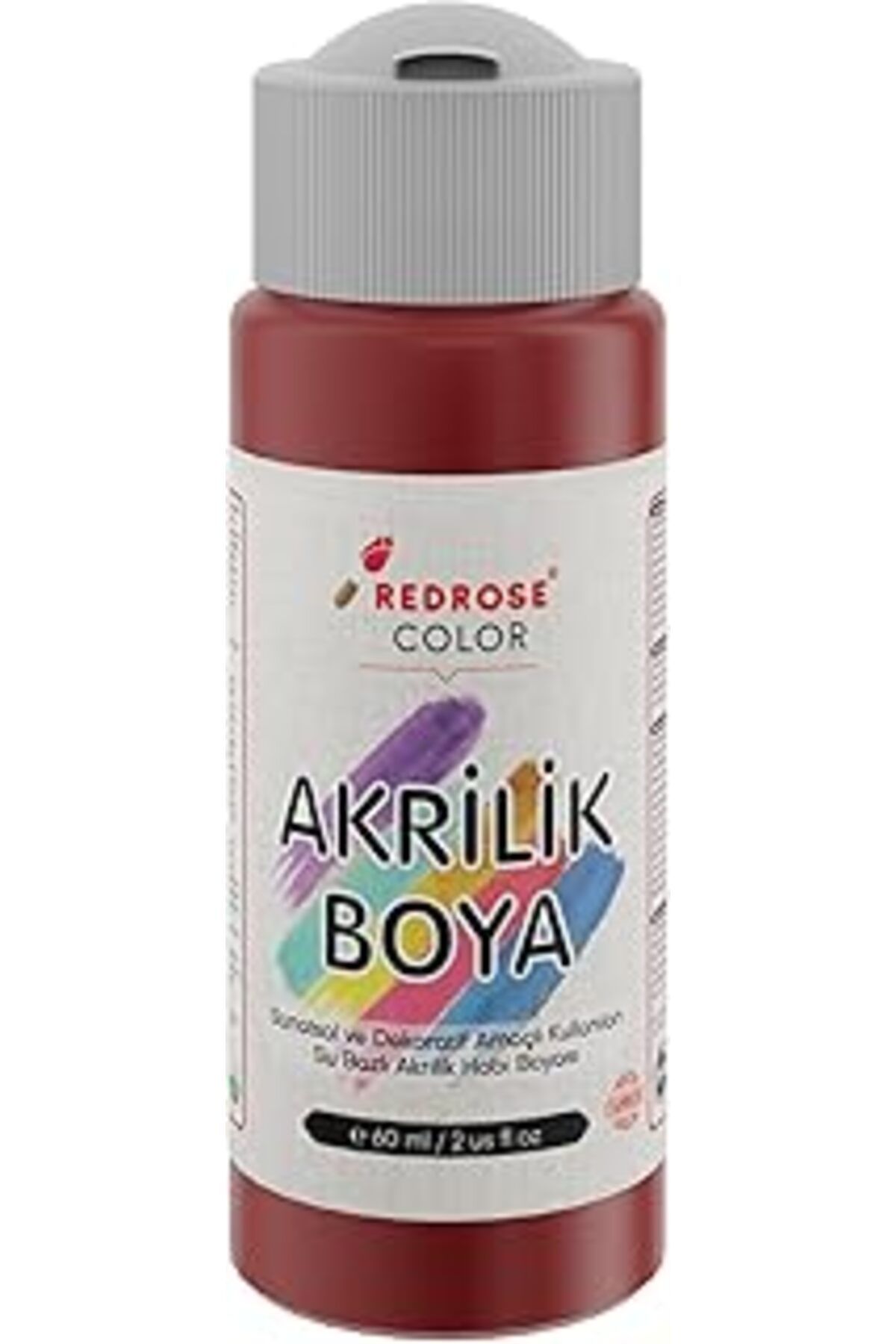 Qedii Red Rose Bordo Akrilik Boya 60 Ml
