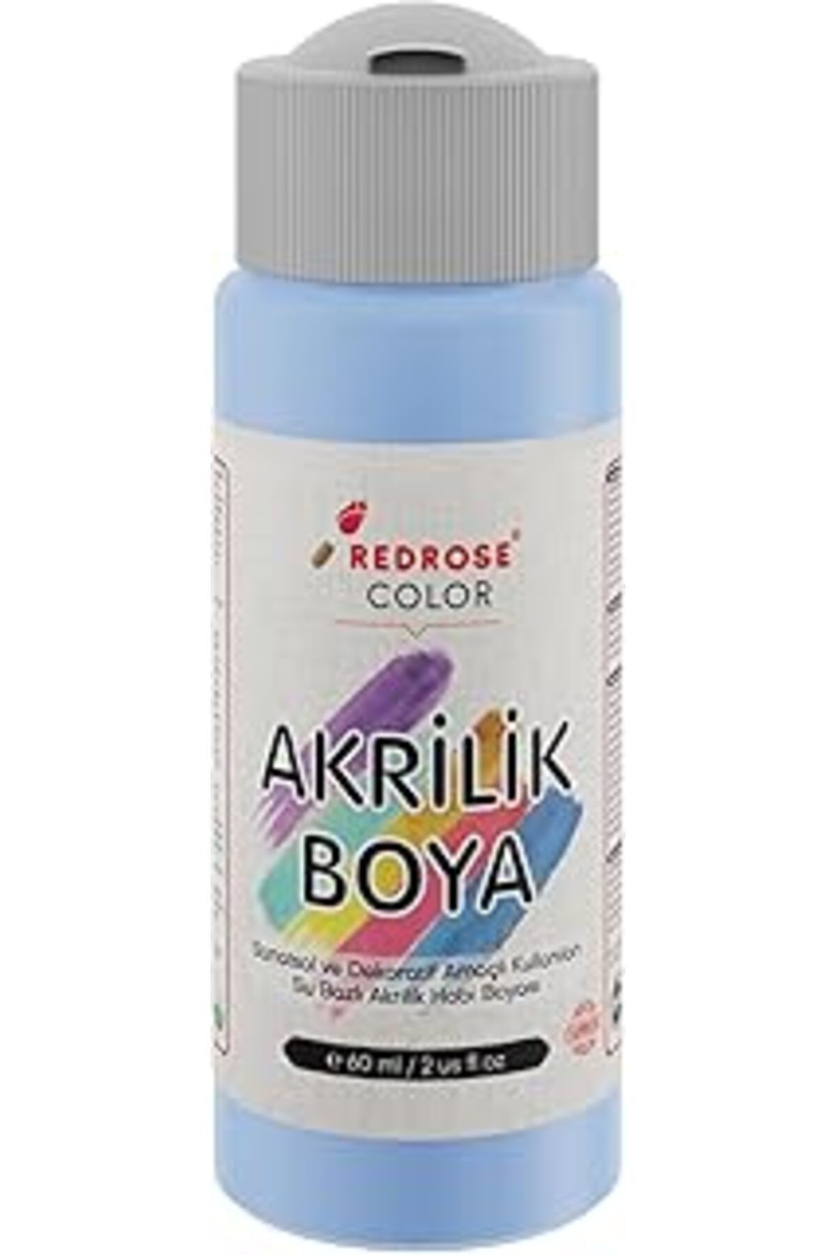 Qedii Red Rose Açık Mavi Akrilik Boya 60 Ml