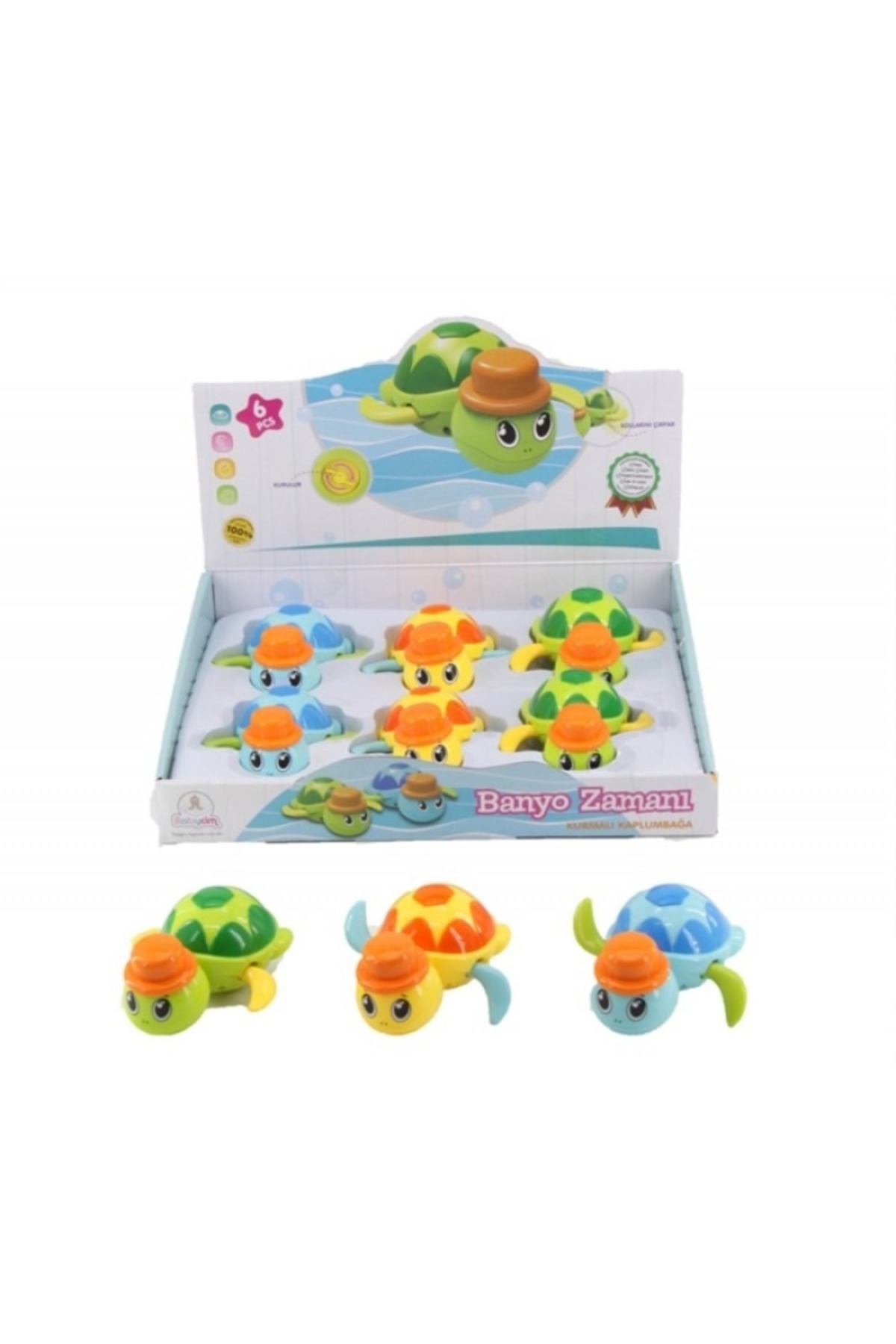 Shoplandu Sevimli Kurmalı Suda Yüzen Kaplumbağa - Banyo Küvet Havuz Deniz Oyuncağı 1 Adet fotoğrafı 3 (önizleme)