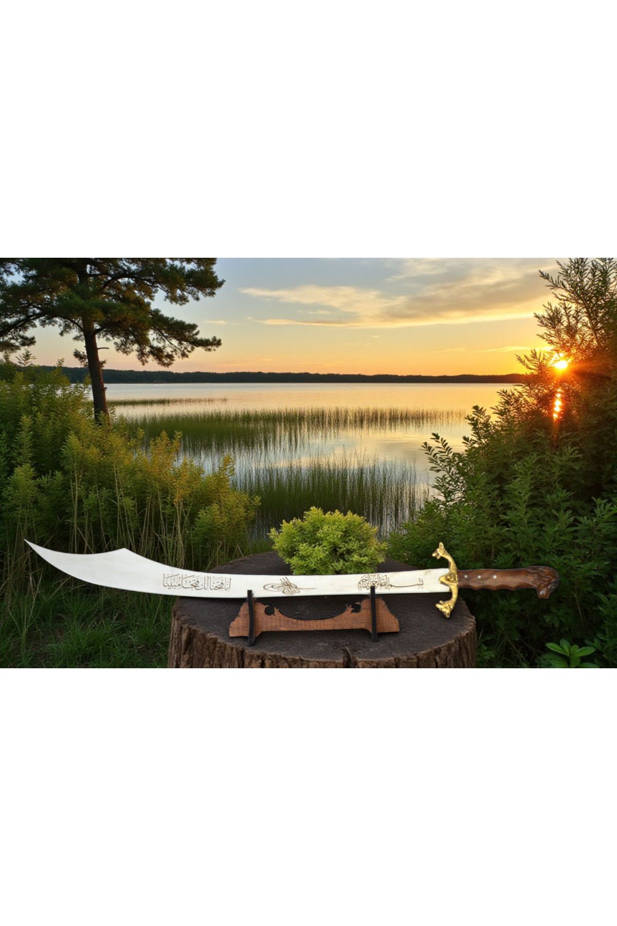MERTCAN KNİFE 90 cm Aslan başlı kılıç hediyelik koleksiyonluk outdoor av ve kamp bıçağı