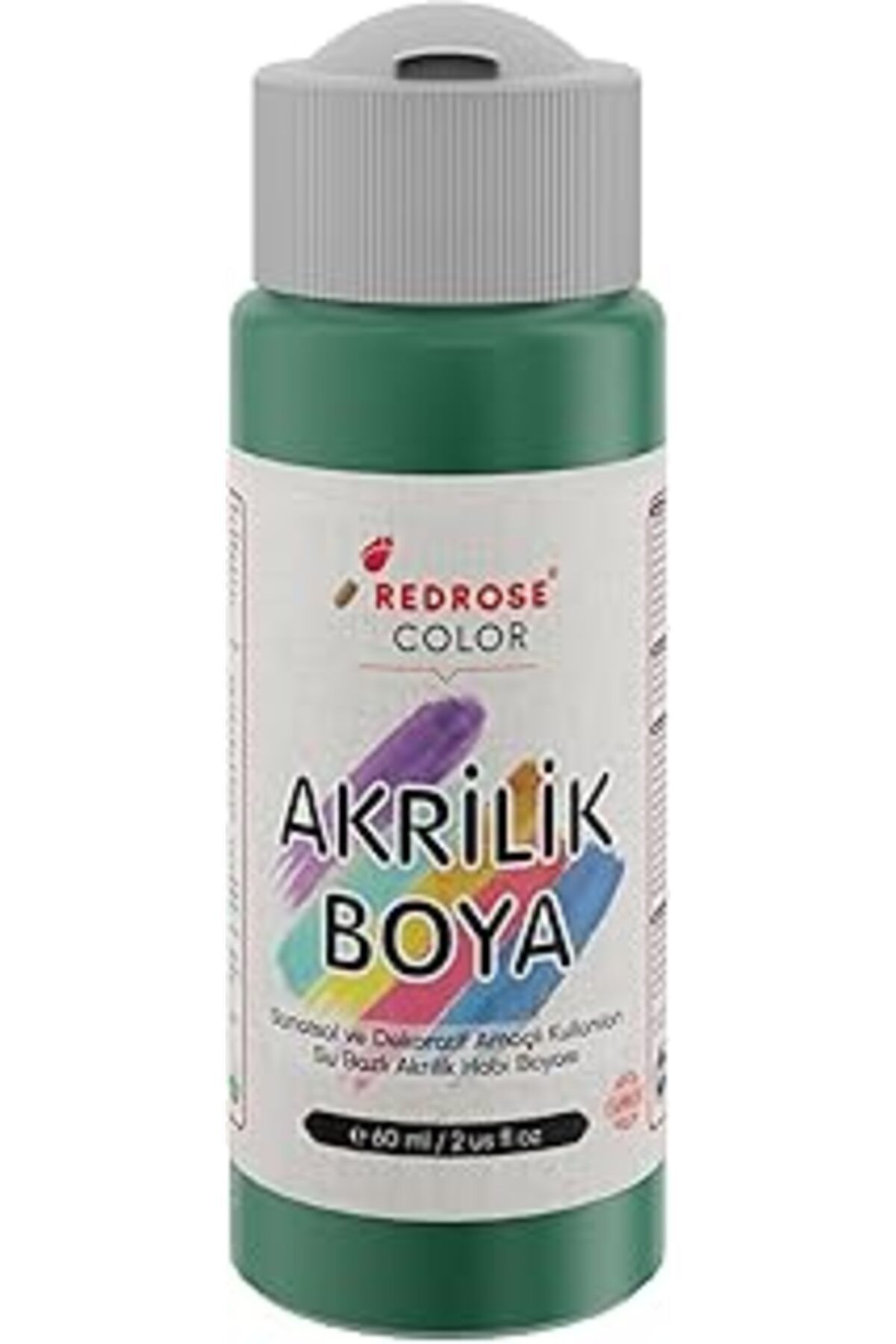 Qedii Red Rose Koyu Yeşil Akrilik Boya 60 Ml