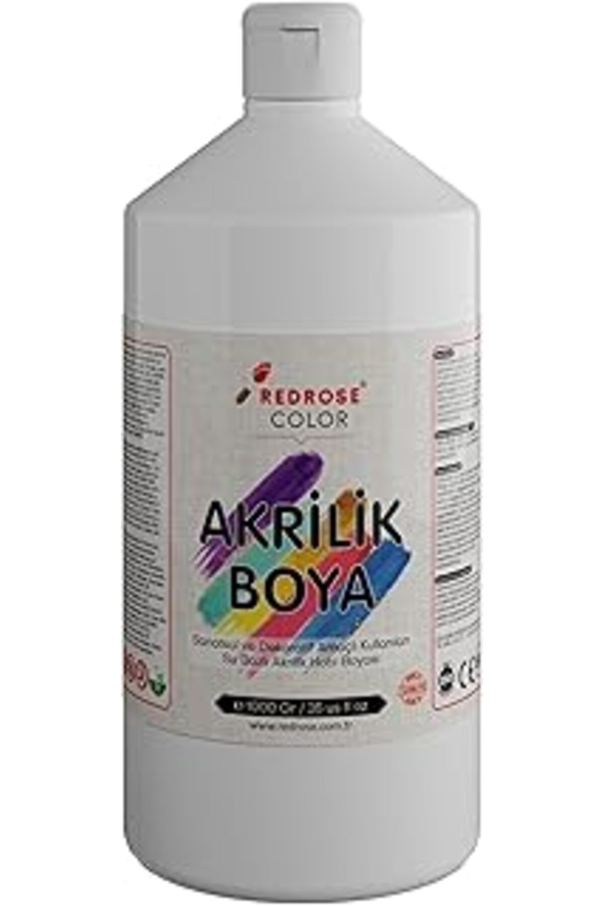 Mu Art Ahşap Red Rose Beyaz Akrilik Boya 1000 Gr
