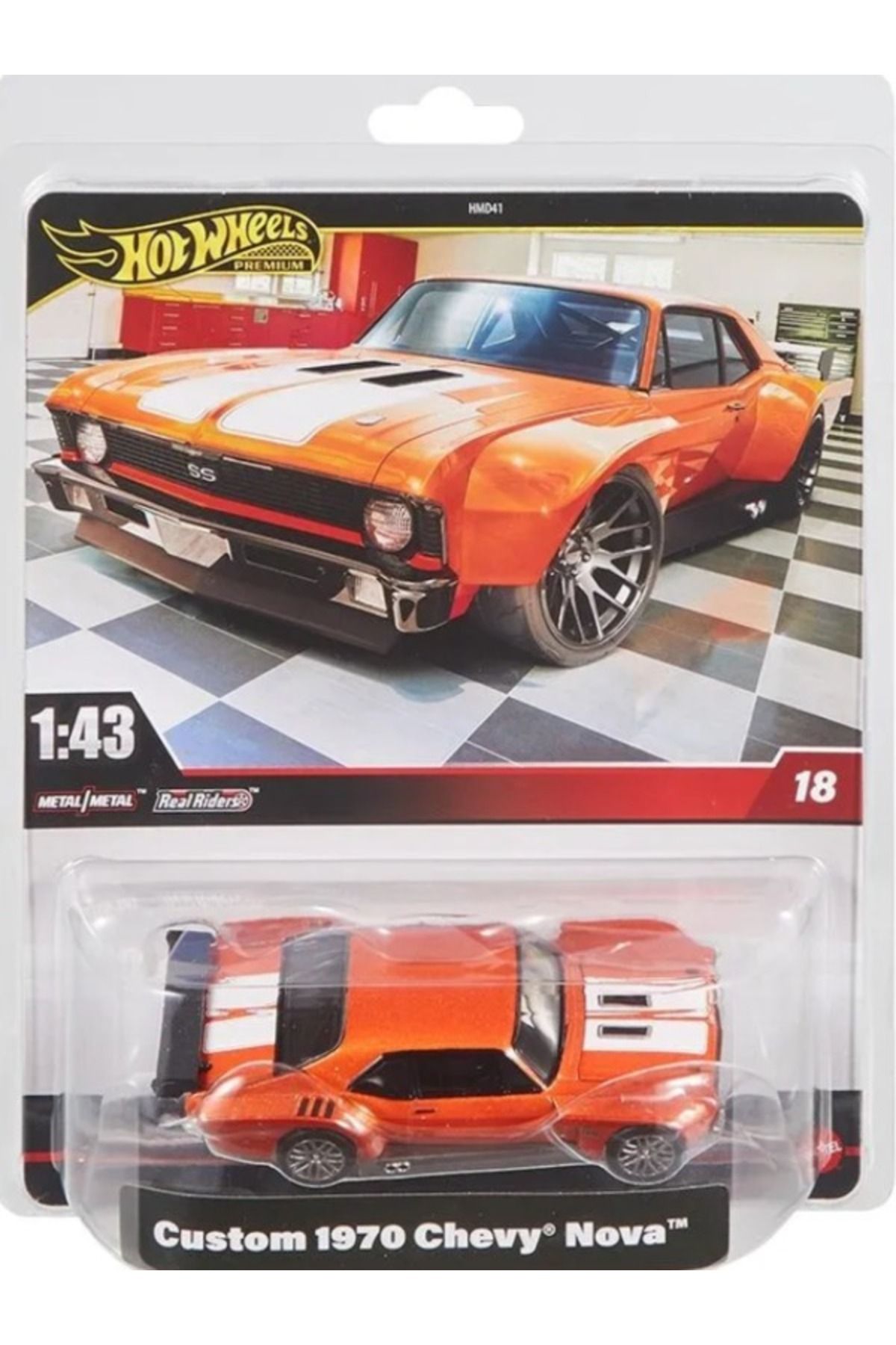 HOT WHEELS 1:43 Hot Wheels Premium Custom 1970 Chevy Nova