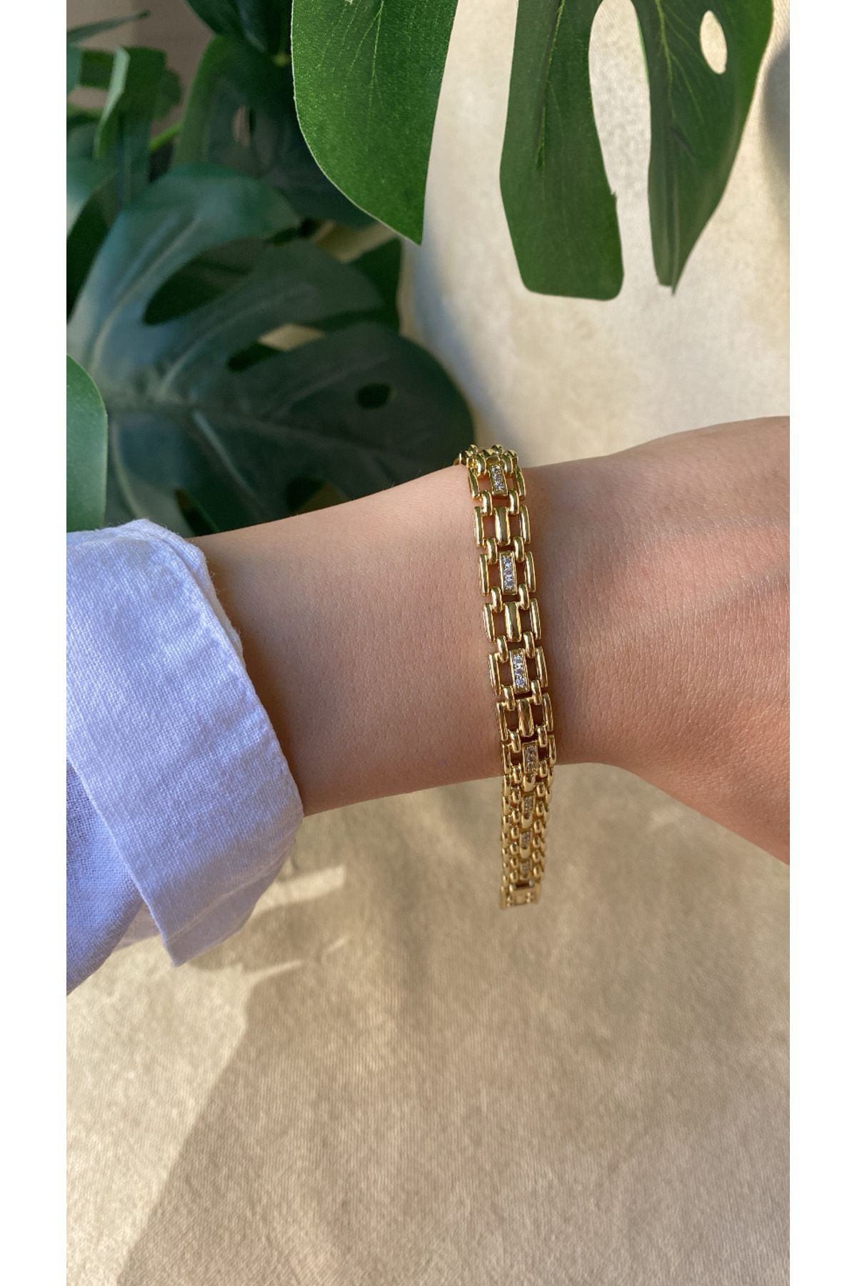 XUPING JEWELRY Orijinal Xuping Bileklik,14K Altın Kaplama, Kararmaz, Mücevher İşçiliğinde, Denize-Havuza Dayanıklı