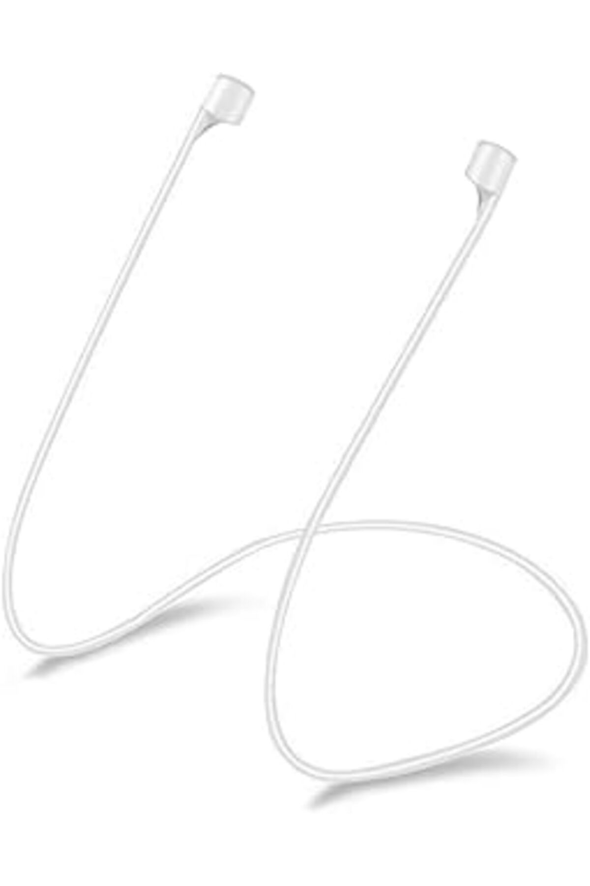 NETWORK ART Microsonic 1. Nesil / 2. Nesil Kulaklık Askısı Neck Rope Silicone Beyaz [Airpods 1/2 Ile Uyumlu Kıl