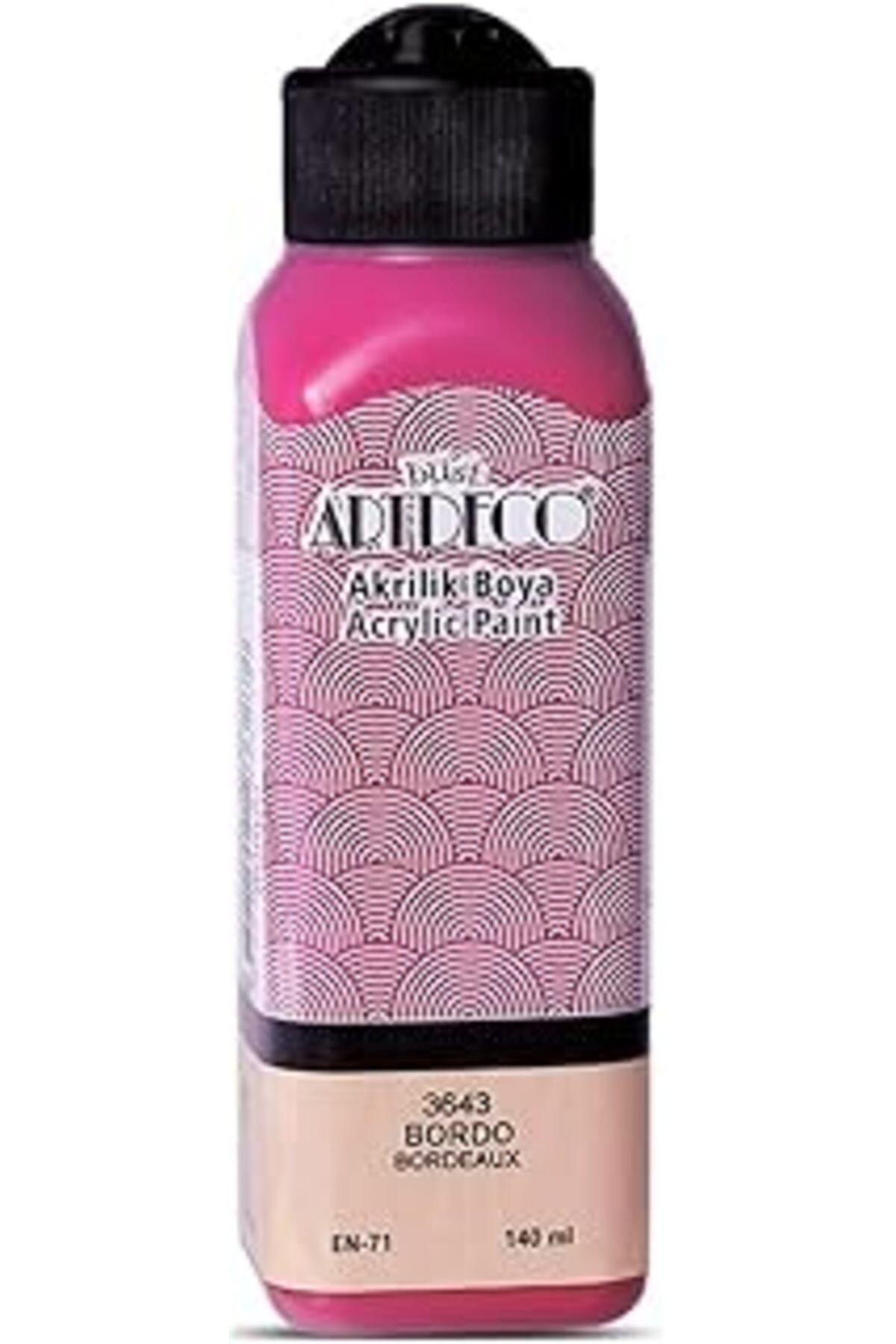 Mu Art Ahşap Artdeco Akrilik Boya, 140Ml, Bordo 3643