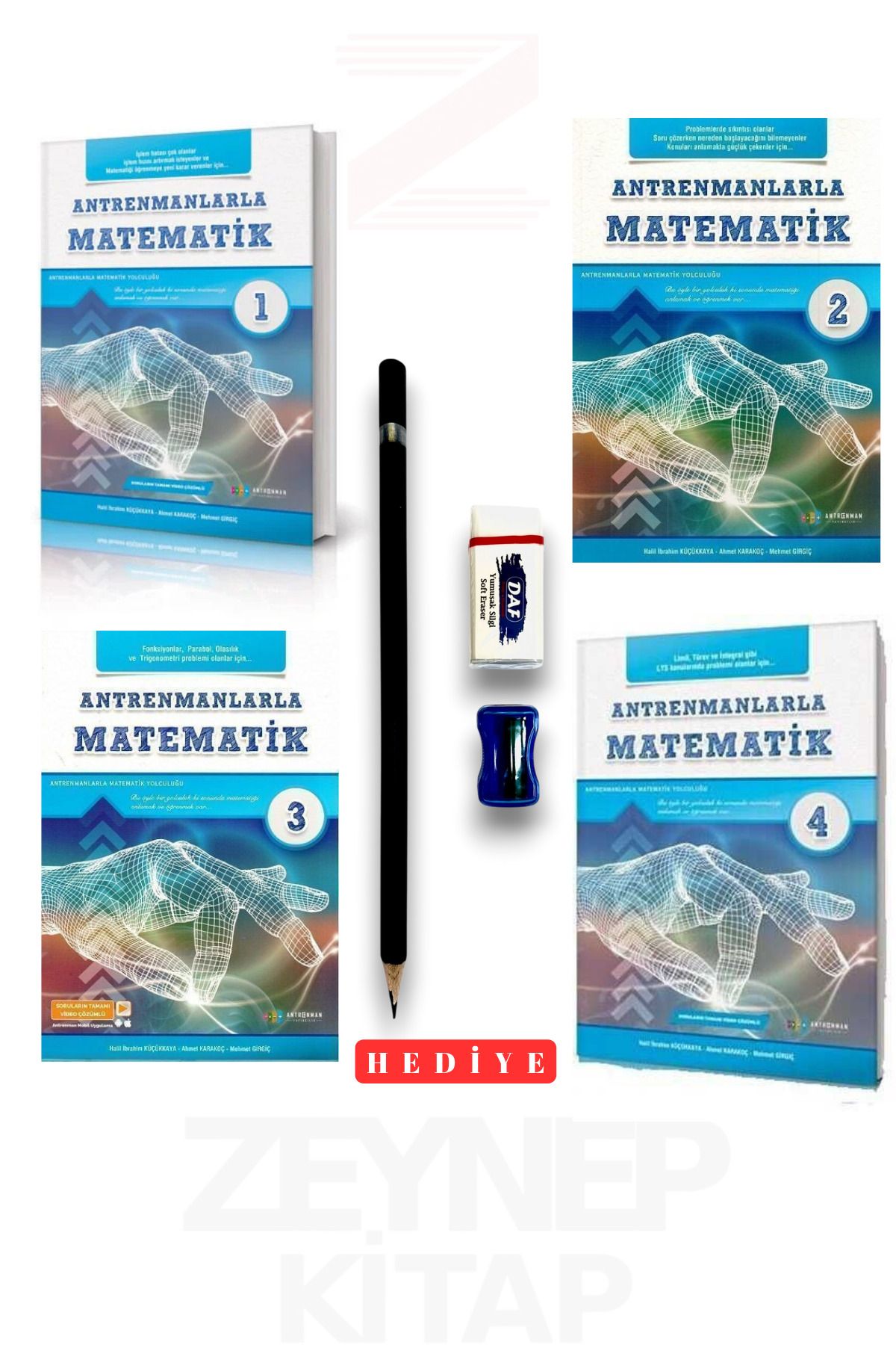 Antrenman Yayıncılık Antrenmanlarla Matematik 1-2-3-4 (Sınav Seti Hediyeli 4 Kitap Set)