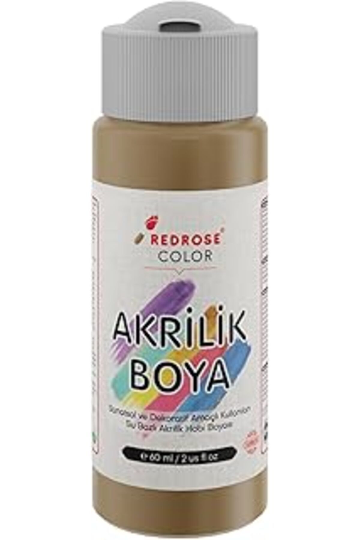 Mu Art Ahşap Red Rose Açık Kahverengi Akrilik Boya 60 Ml