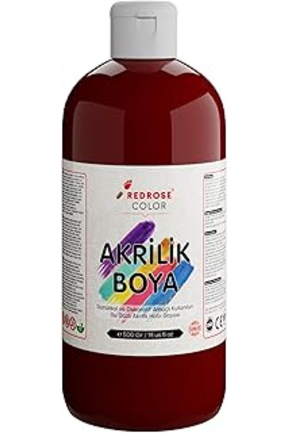 Qedii Red Rose Bordo Akrilik Boya 500 Gr