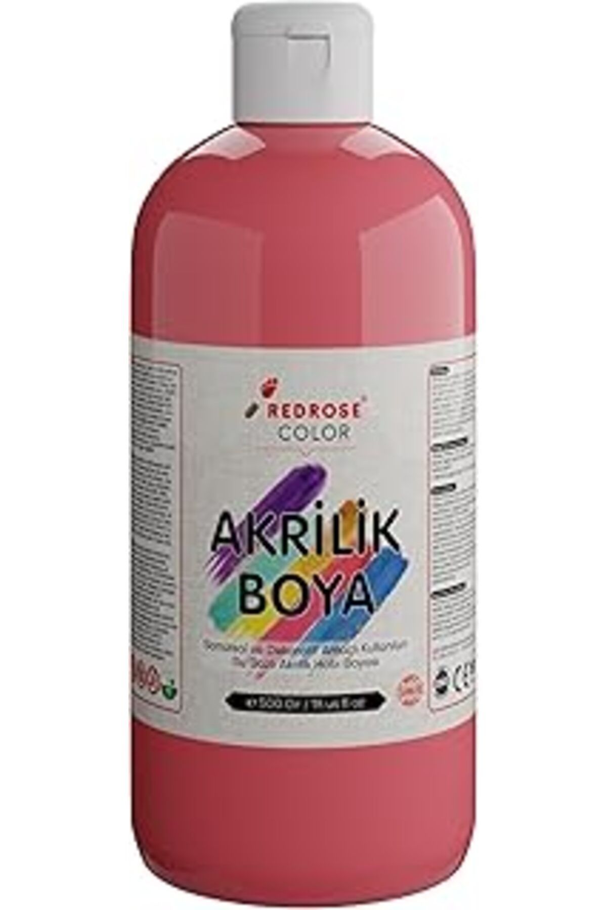 Qedii Red Rose Pembe Akrilik Boya 500 Gr