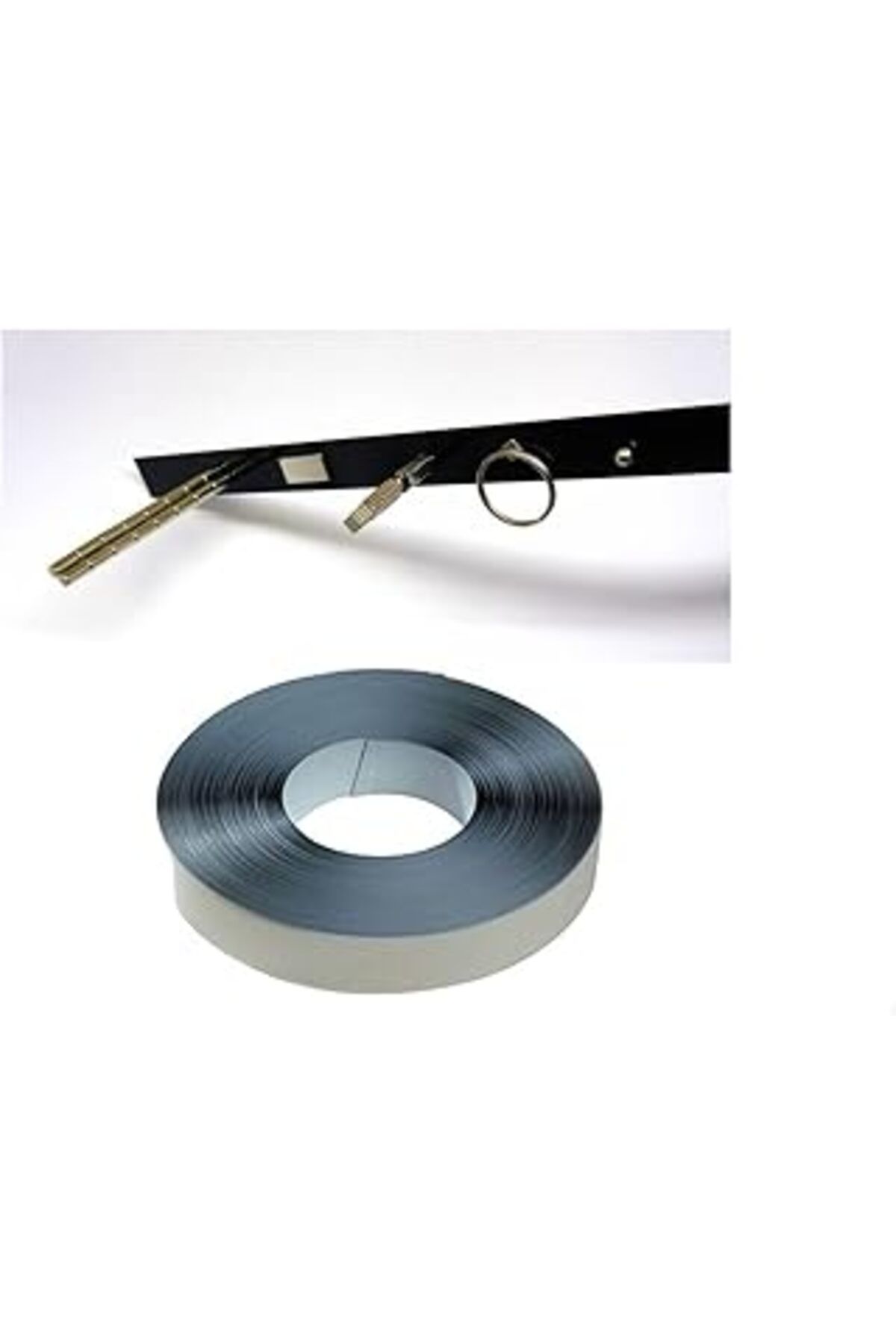 Qedii Hdg 1 Metre Mıknatıs Tutan Yapışkanlı Metal Şerit Bant Siyah - 2 Cm Genişlik