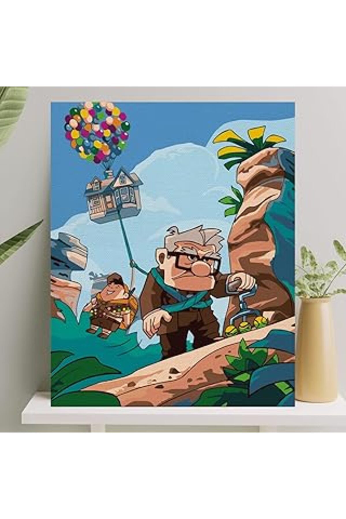 Qedii Palmiye Hobi Sanat Sayılarla Boyama Tuval Seti Fırça Boya Dahil (Çıtalı) 40X50 Cm - Up