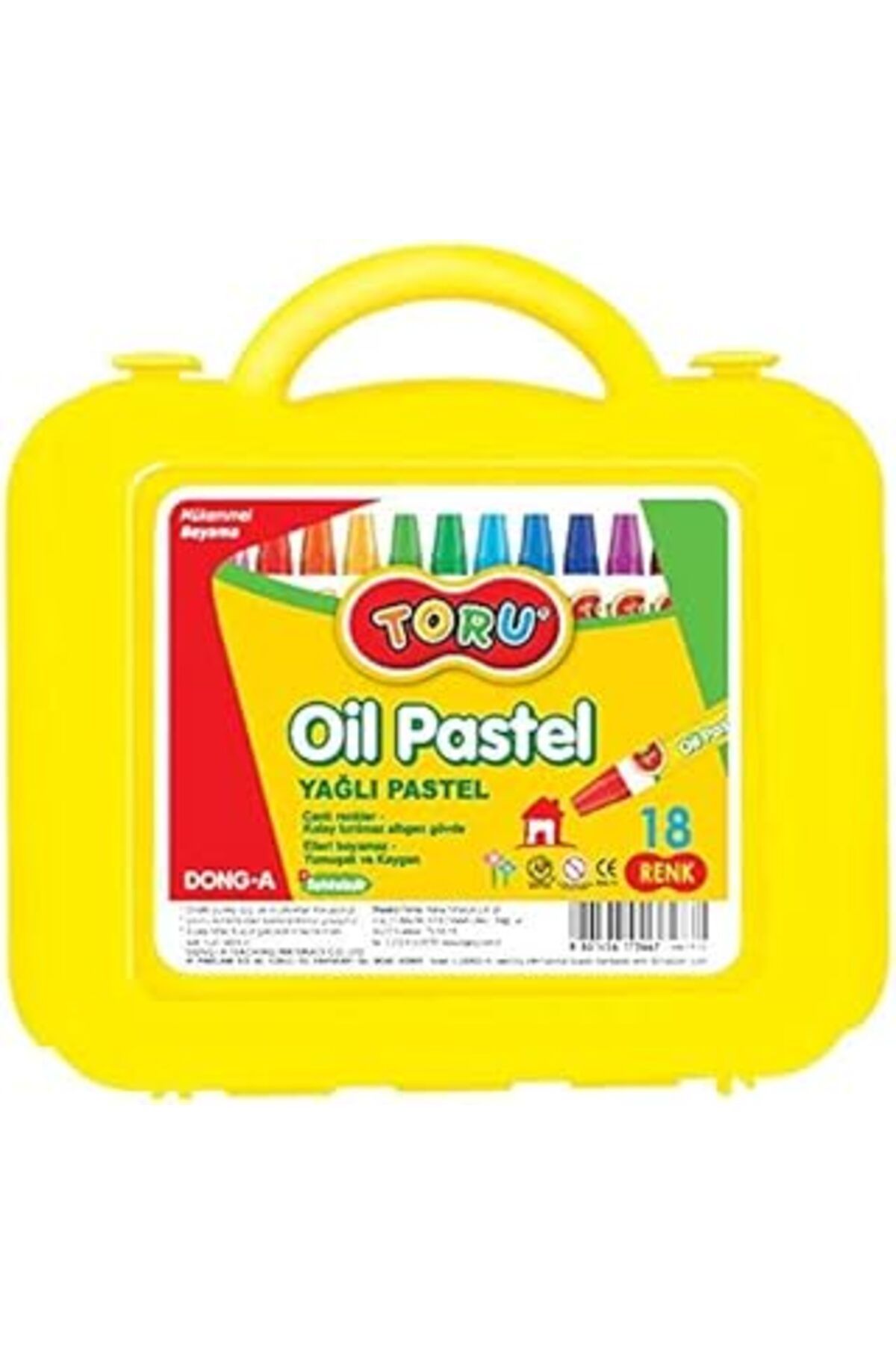 Qedii Dong-a Pastel Boya 18 Renk Plastik Çanta 262118