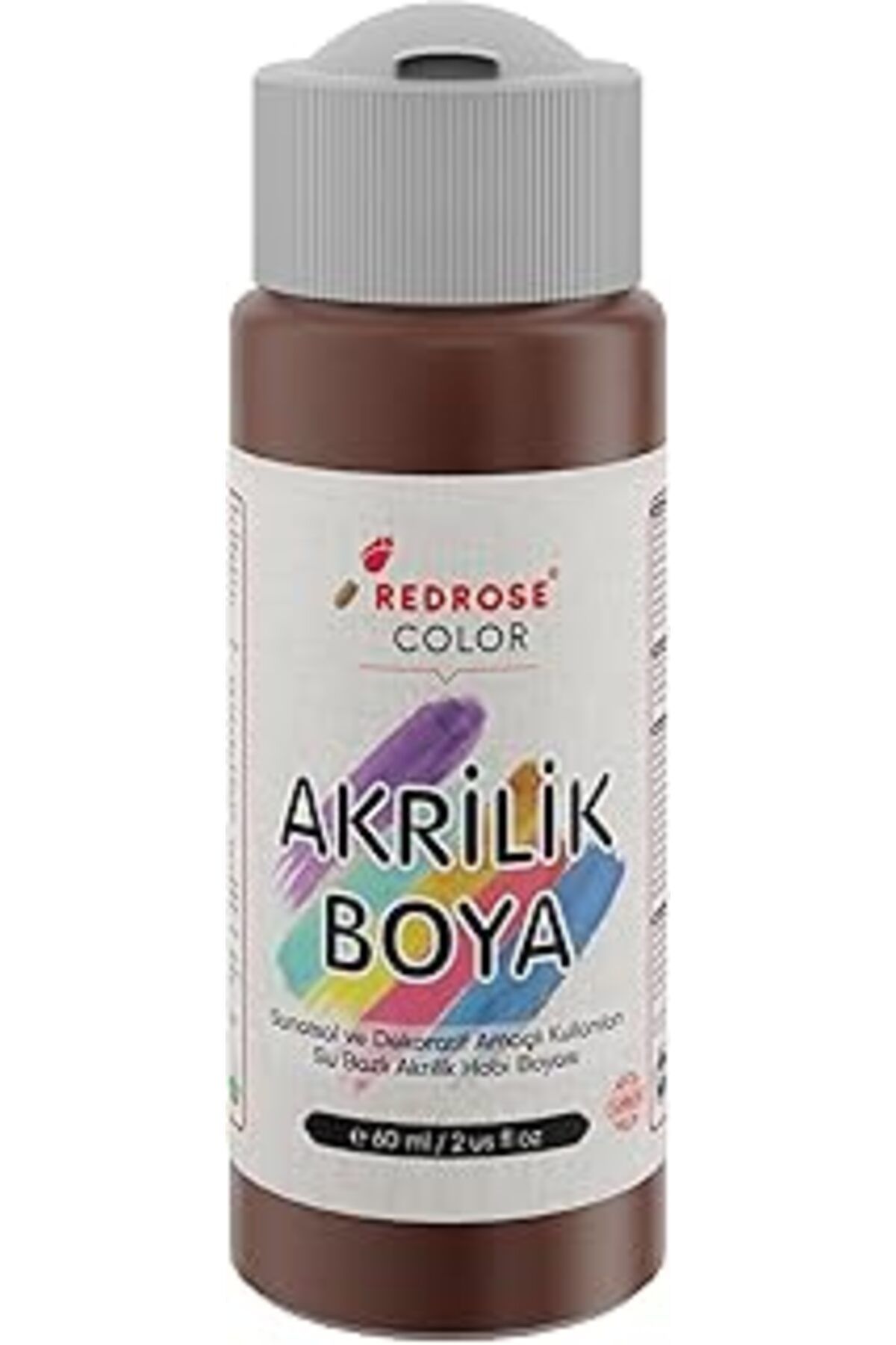Qedii Red Rose Kahverengi Akrilik Boya 60 Ml