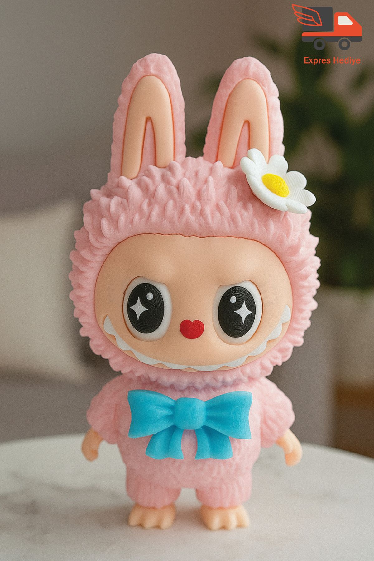 expres hediye Labubu Oyuncak Bebek, Labubu Figür Oyuncak, Pembe Labubu Hediye