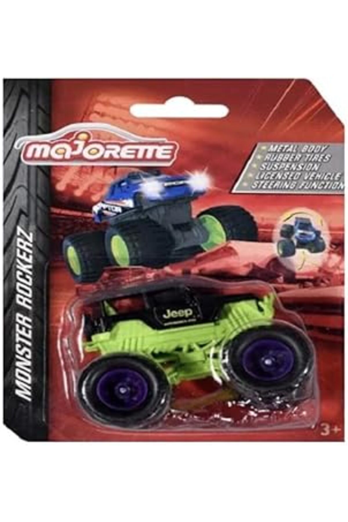 Mu Art Ahşap Majorette Rockerz Metal Diecast Jeep Wrangler 212057255