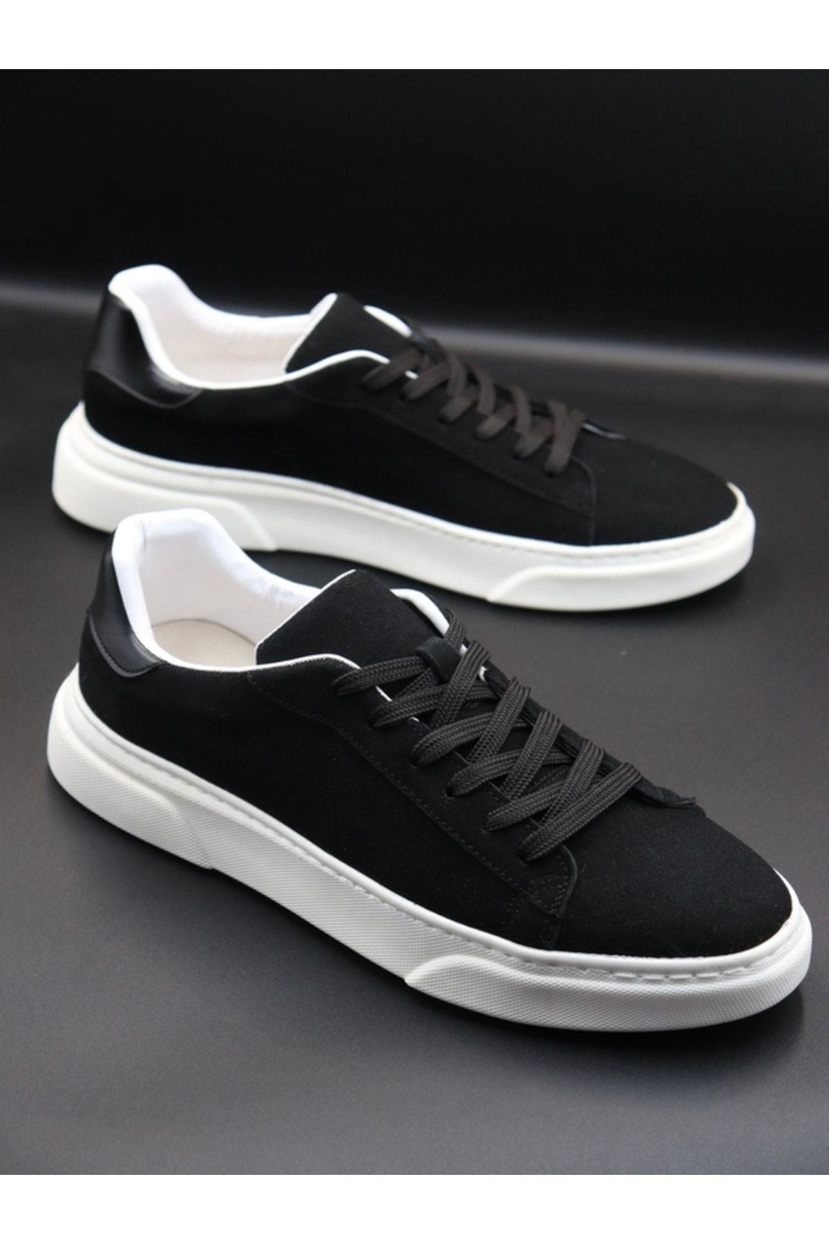 Krest Erkek Sneaker Süet Siyah Ayakkabı