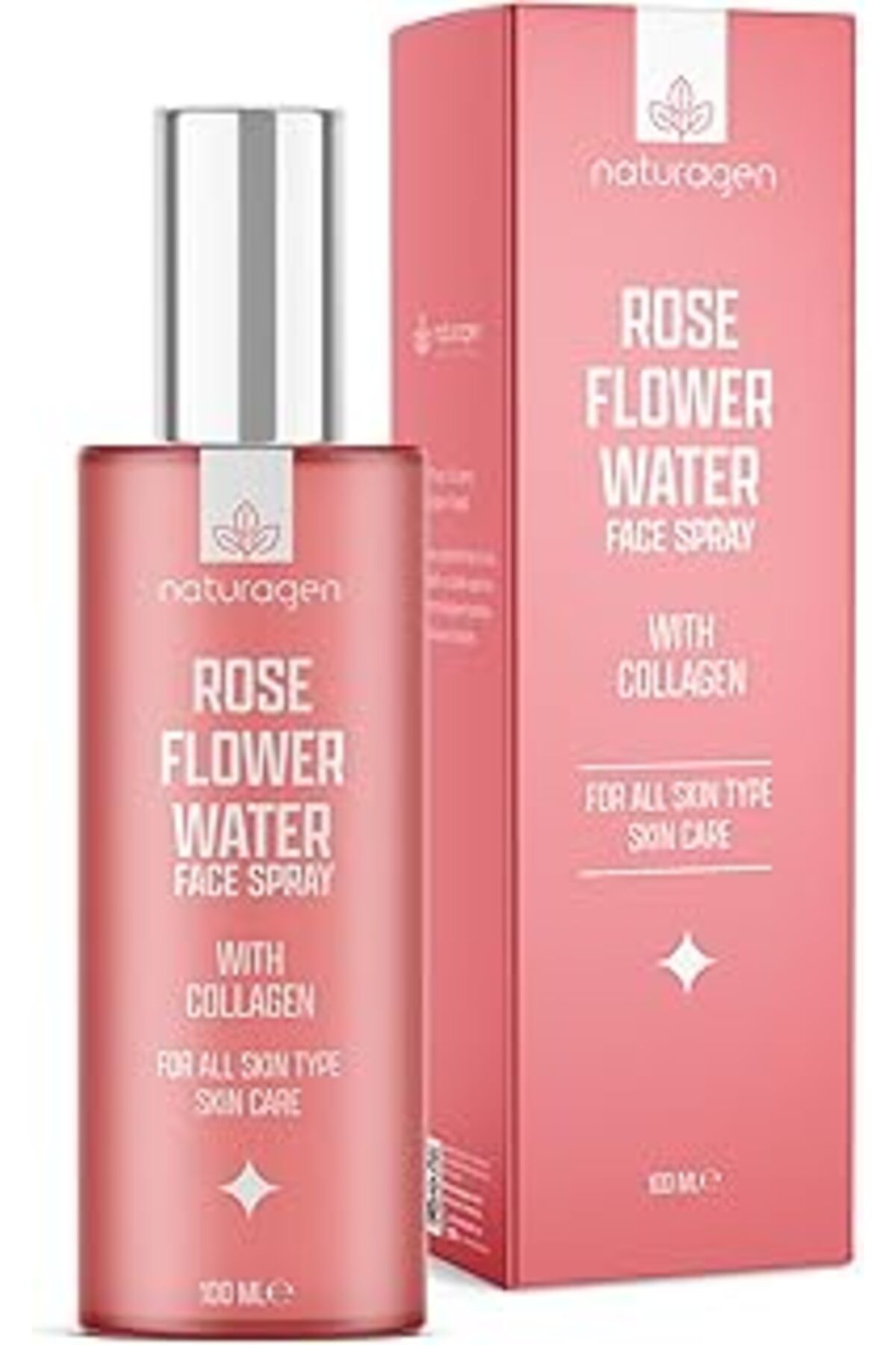 Mu Art Ahşap Naturagen Collagen Rose Flower Water Face Spray With Collagen 100Ml