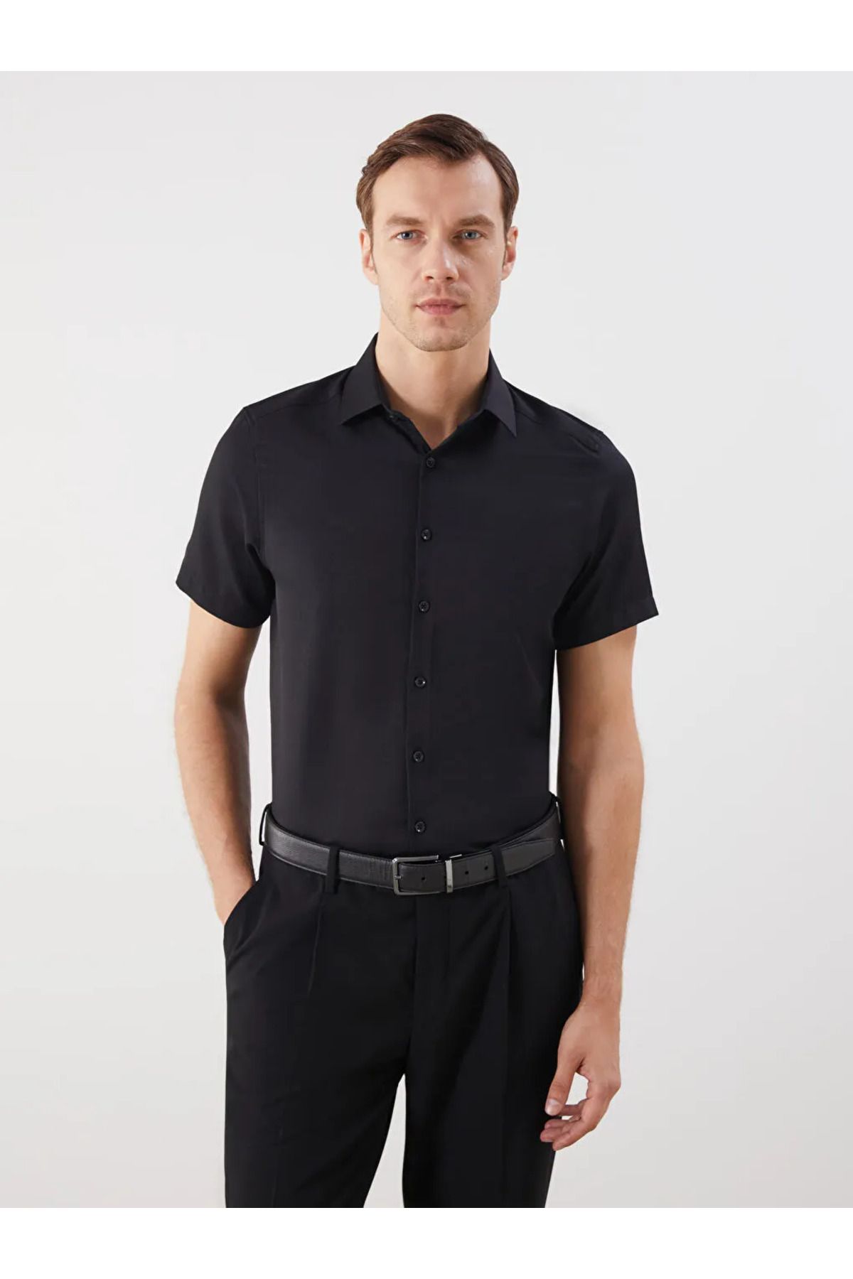 LC Waikiki LCWAIKIKI Formal Siyah Slim Fit Erkek Gömlek