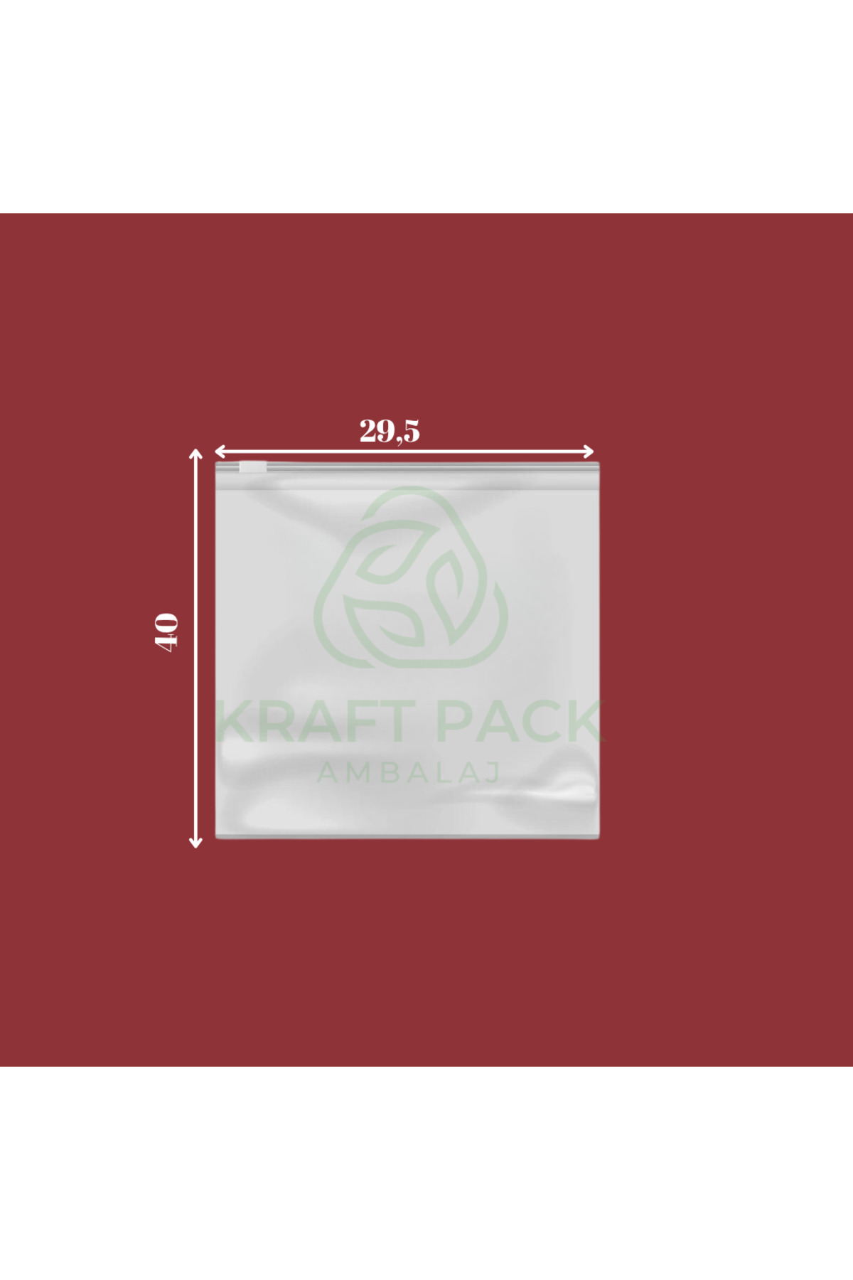 Kraft pack ambalaj buzlu 29,5X40 cm tekstil poşeti kilitli fermuarlı poşet 1 pakette10 adet