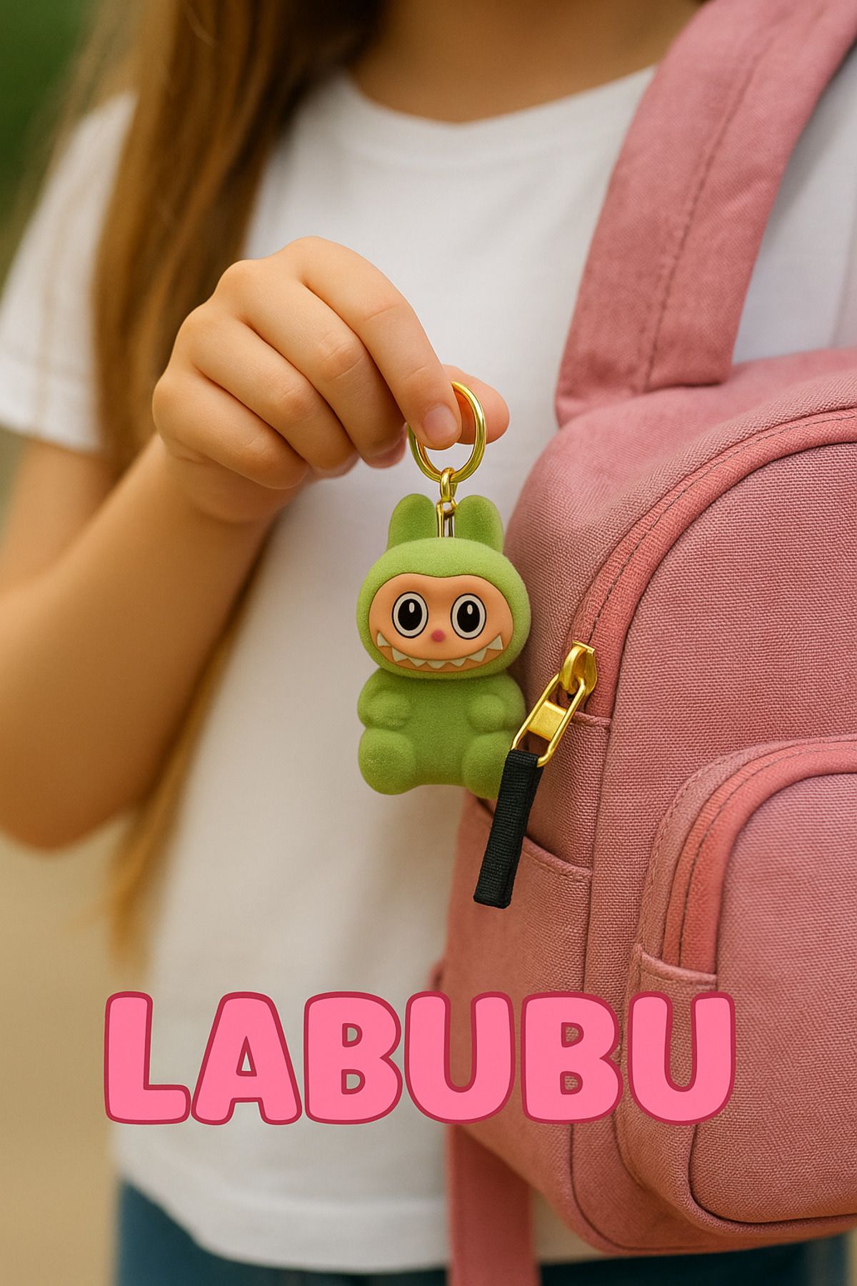 TOYFEST Labubu Peluş Anahtarlık Çanta Şüsü - MODEL 2 - Yeşil