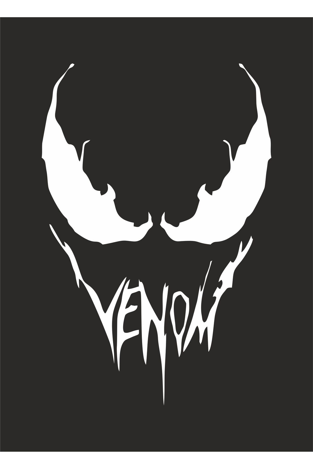 hediyenebak Venom Yazılı Araç, Araba, Oto, Motorsiklet, Kask, Laptop, Cam Sticker 24x16 cm