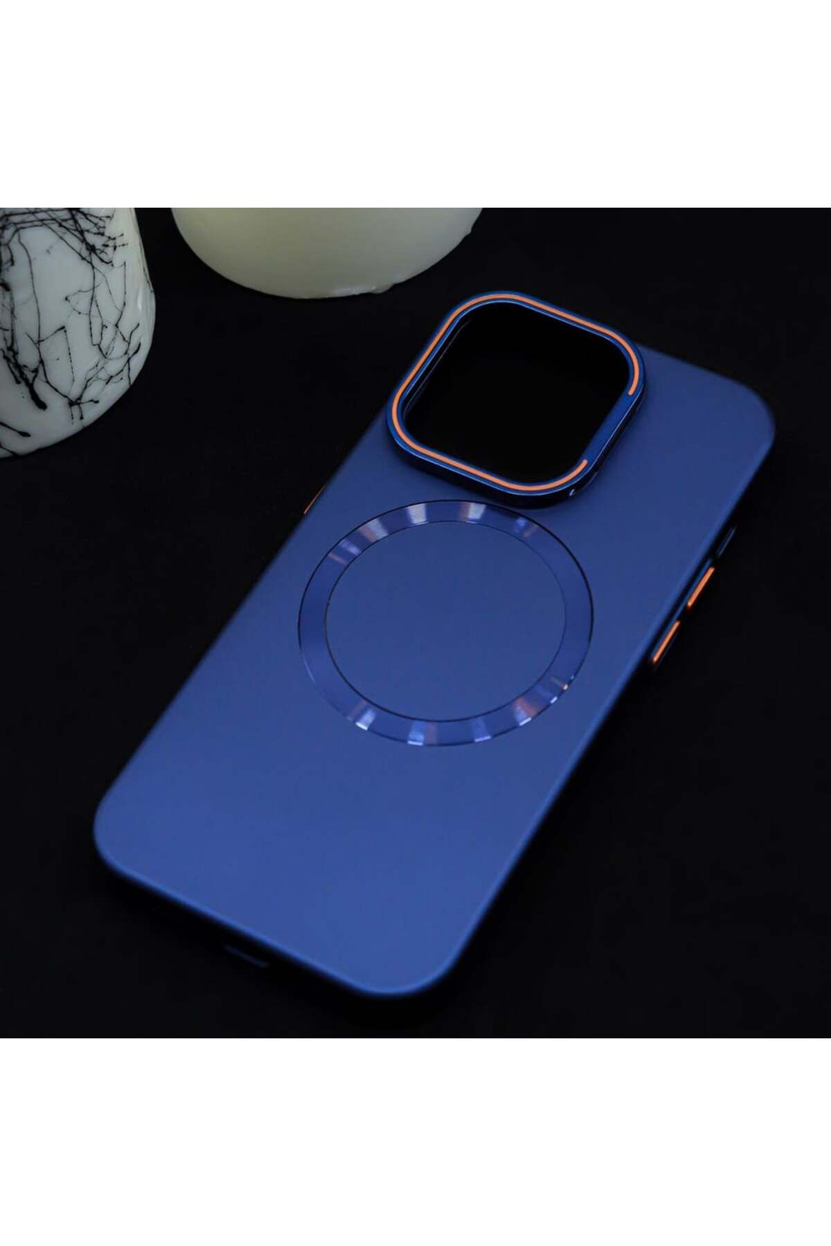 Case&Case iPhone 15 Uyumlu Sert Plastik Lens Hediyeli Lüks Kılıf