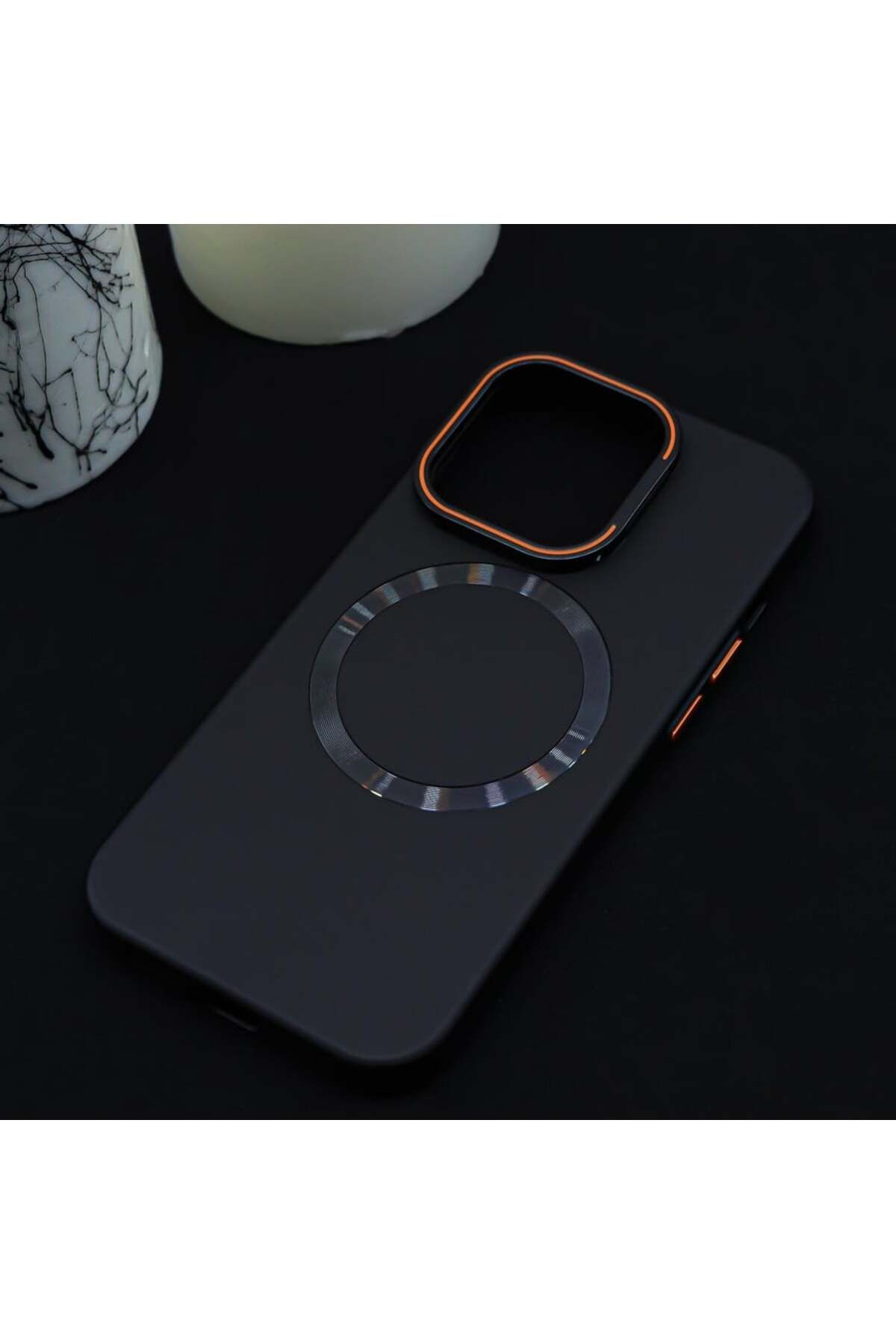 Case&Case iPhone 16 Pro Uyumlu Sert Plastik Lens Hediyeli Lüks Kılıf
