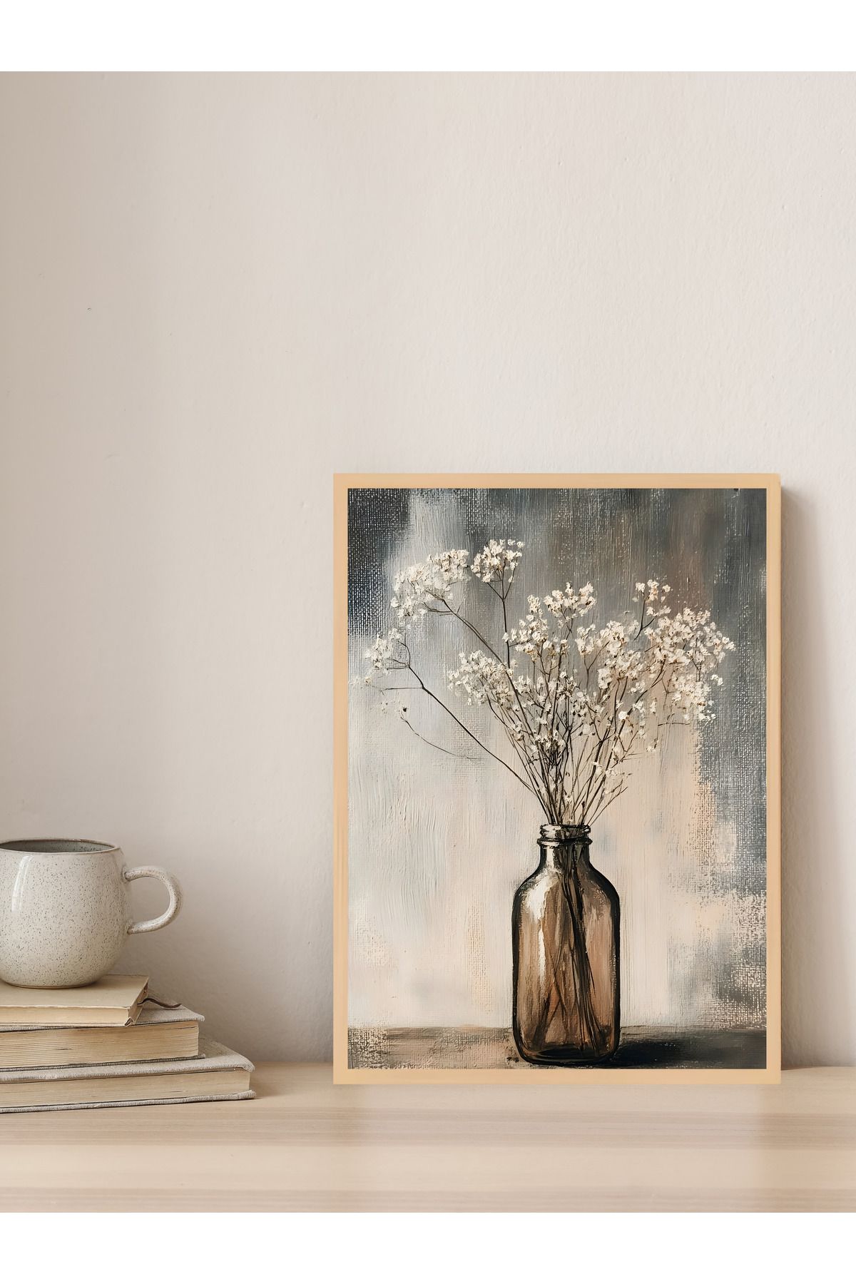 Tuba Decor Tek parça Ahşap Çerçeve Görünümlü MDF Tablo