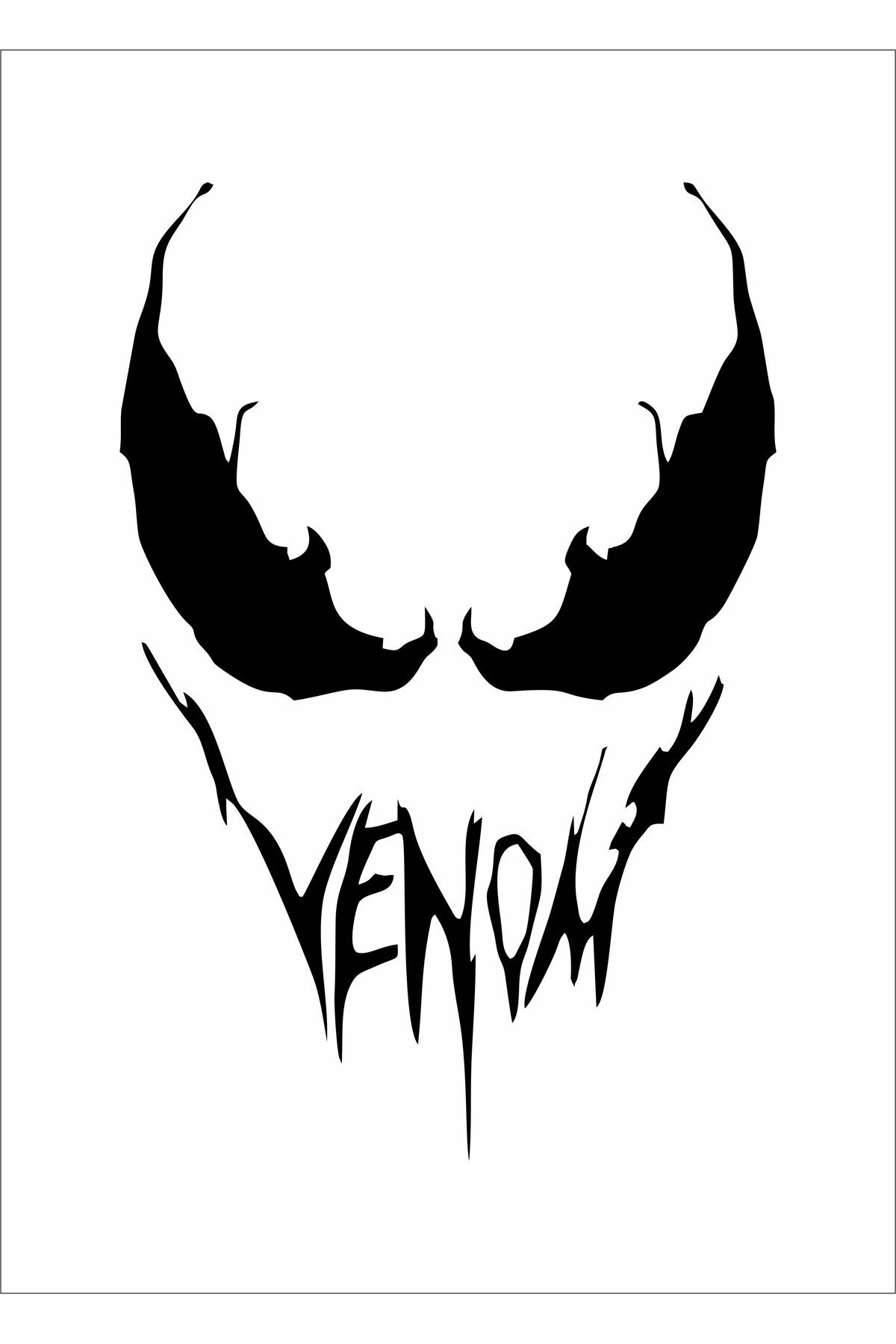 hediyenebak Venom Yazılı Araç, Araba, Oto, Motorsiklet, Kask, Laptop, Cam Sticker 24x16 cm