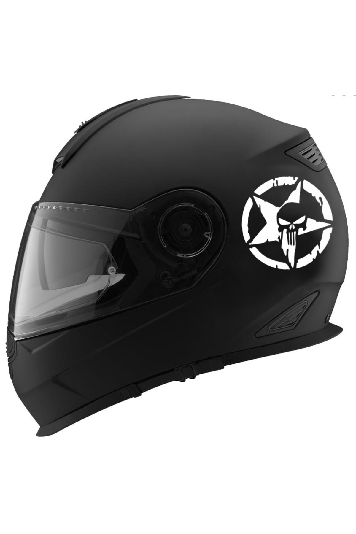 hediyenebak Yıldız Punisher Araç, Araba, Oto, Motorsiklet, Kask, Laptop, Cam Sticker 15x15 cm
