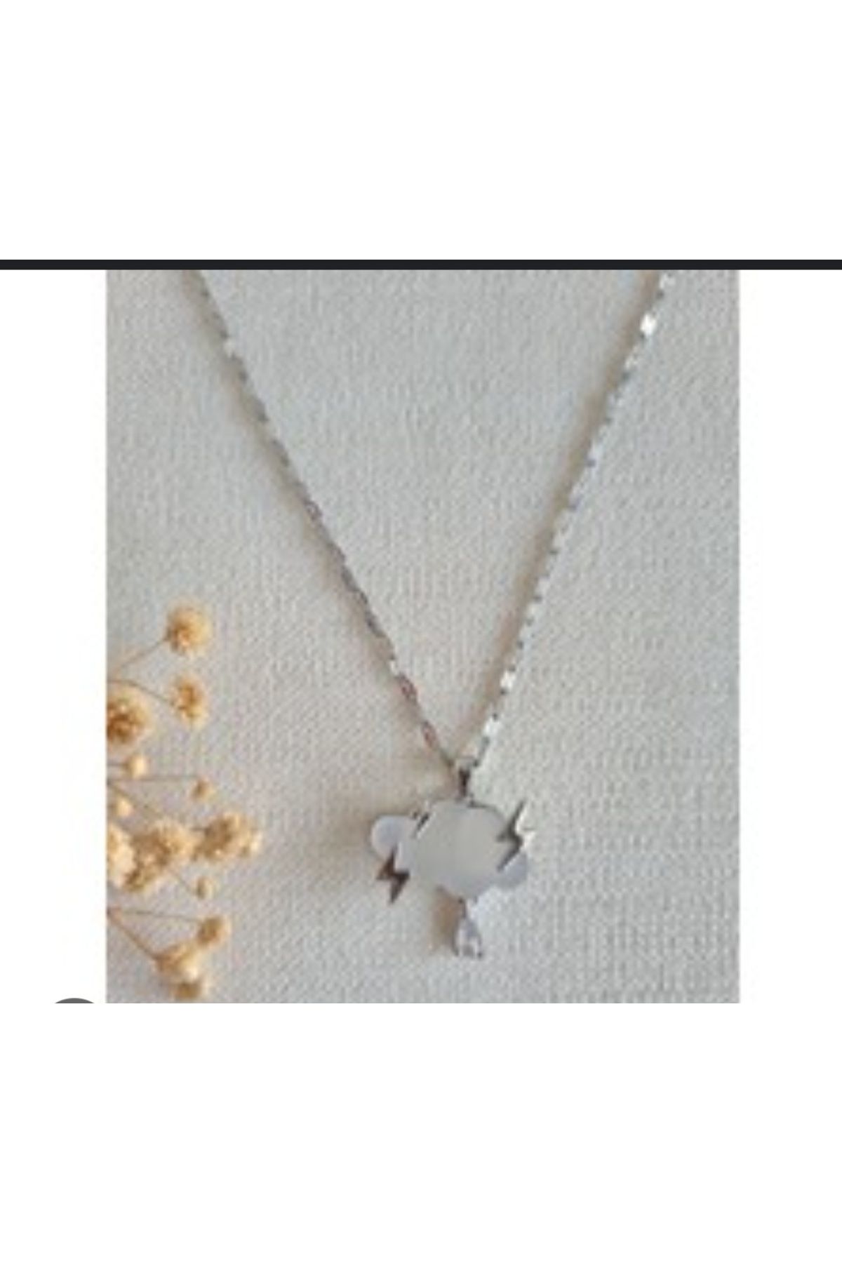 Jewerly Çelik gümüş renk bulut figürlü kolye