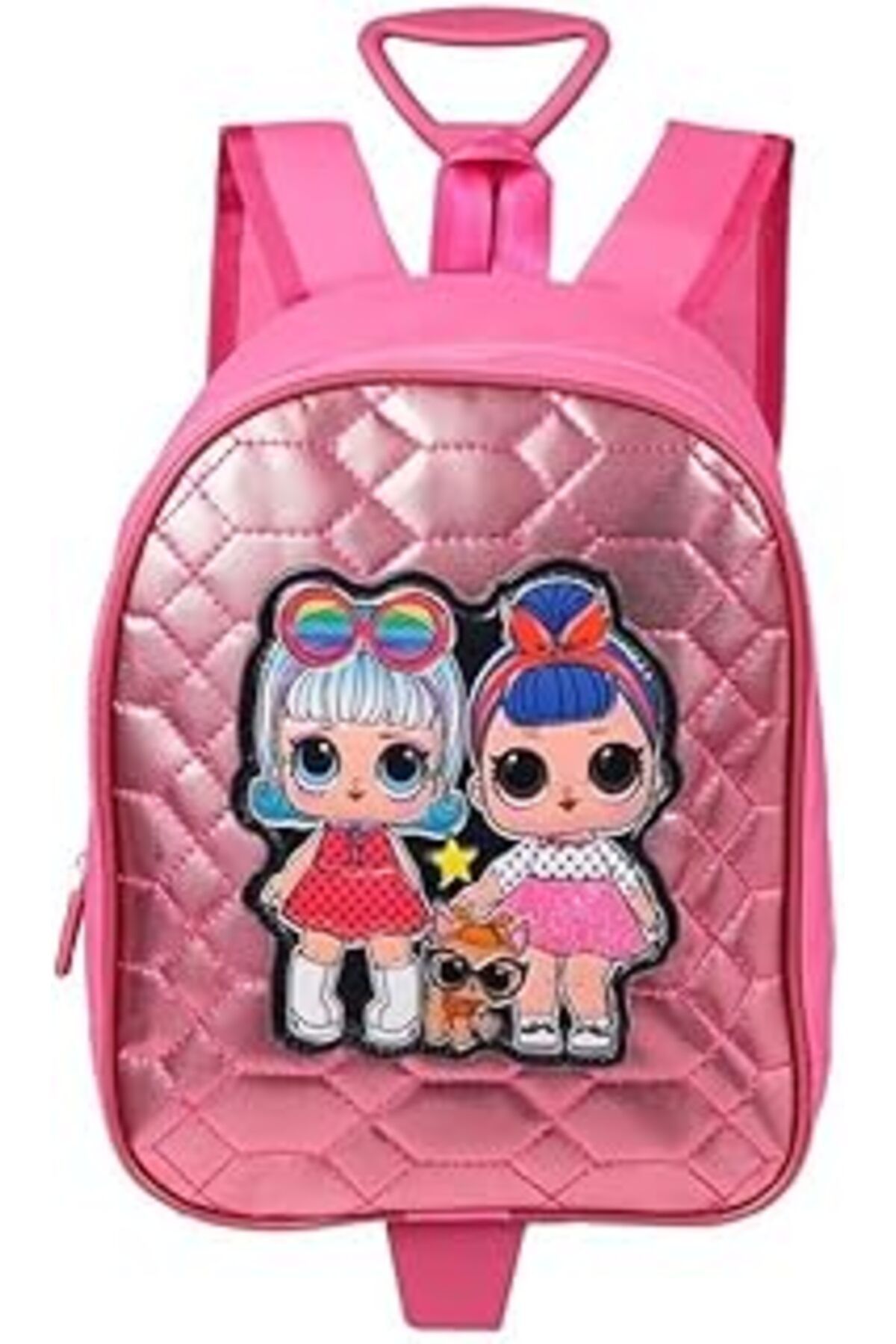 TBSProjects Bagacar Lol Ve Kedi Pembe Tekerlekli Çocuk Sırt Çantası