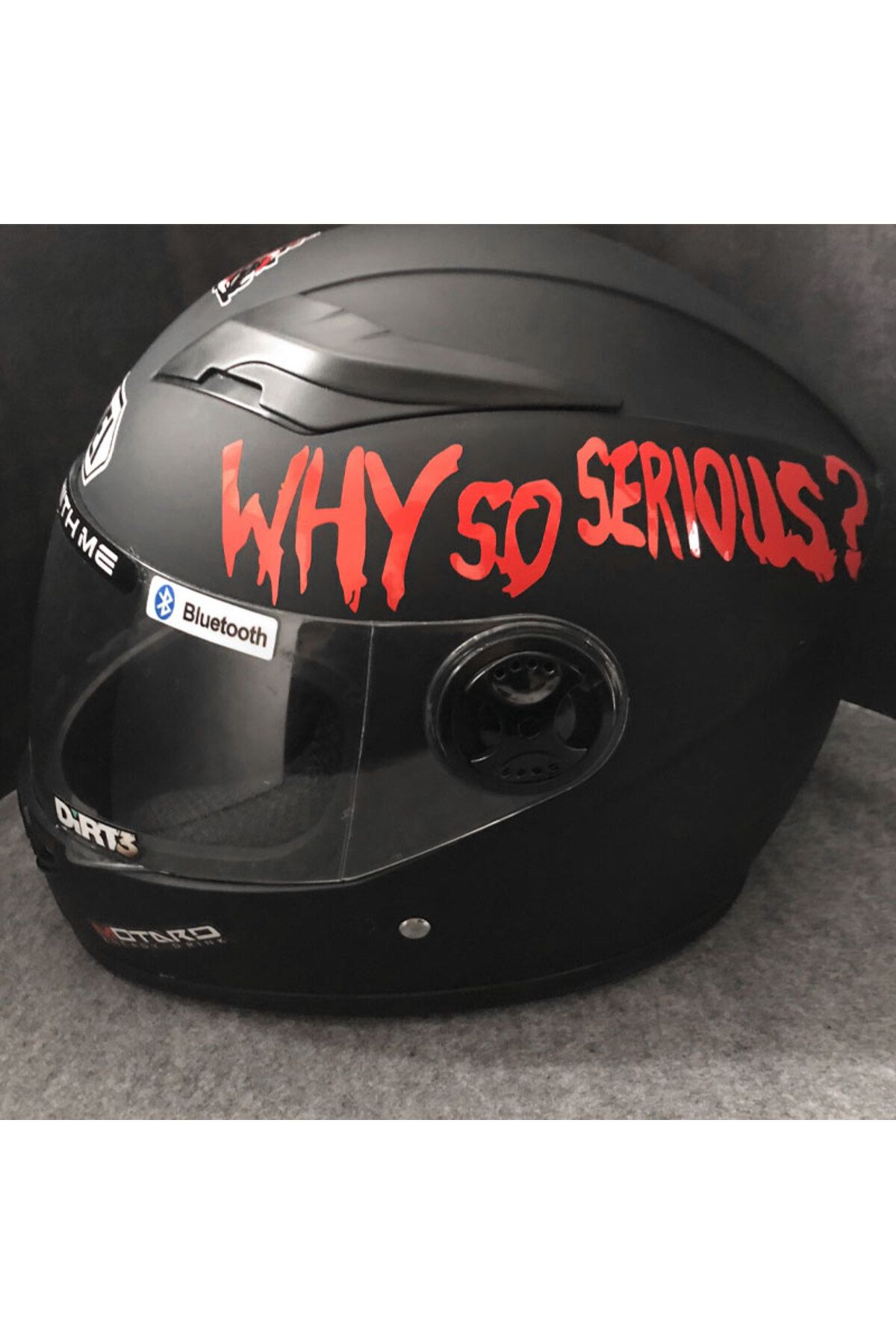hediyenebak Why So Serious? Araç, Araba, Oto, Motorsiklet, Kask, Laptop, Cam Sticker 15x8 cm