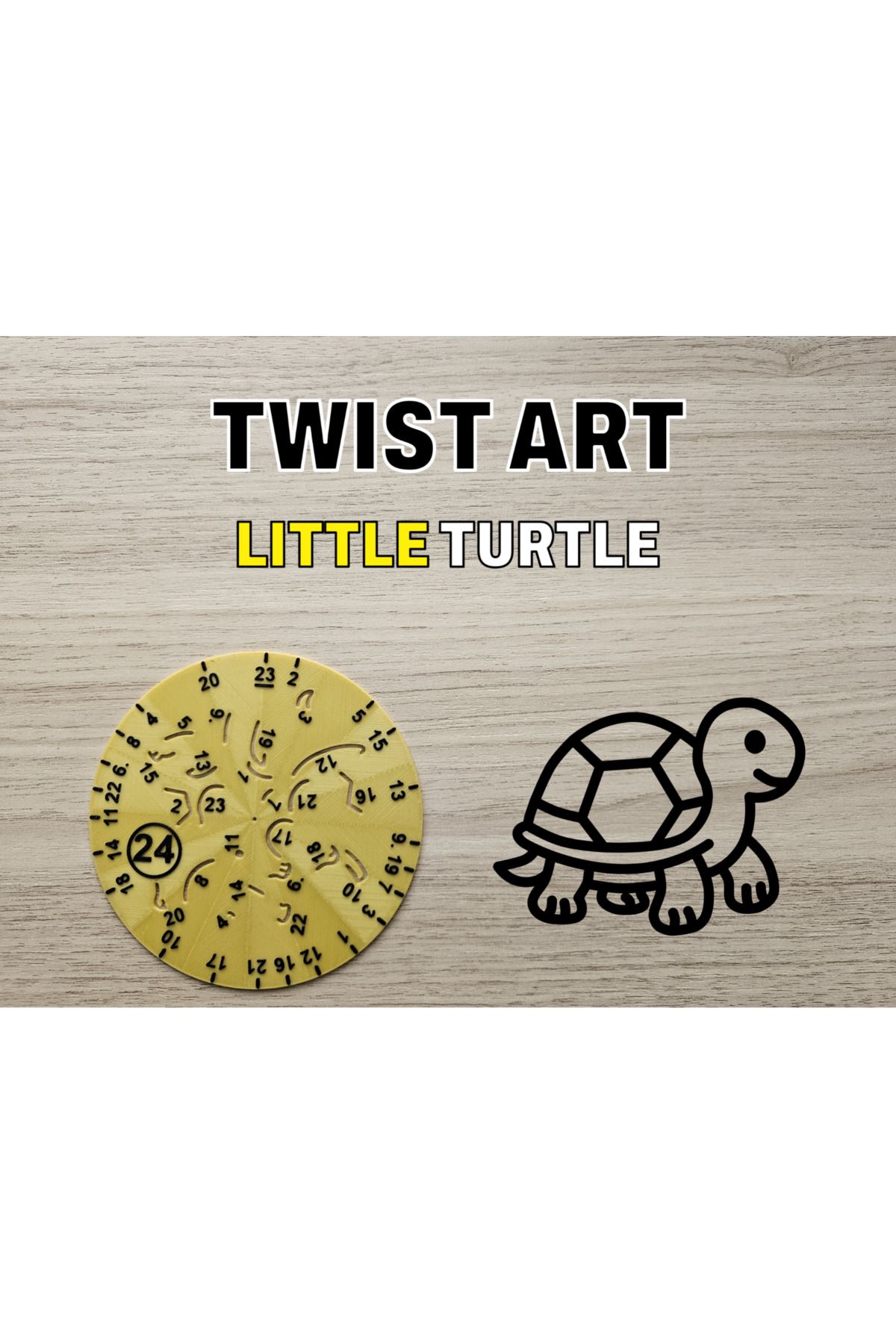 talaşoğlu Twist Art 24 Turtle - Rotary Çizim Şablonu