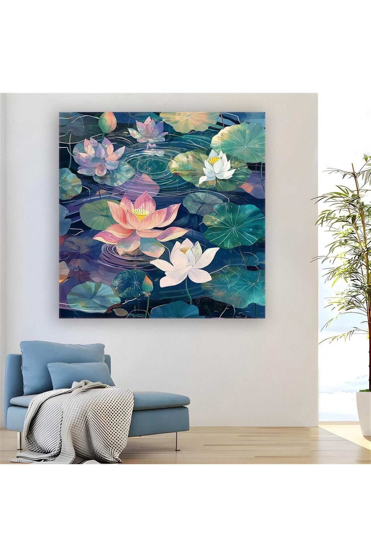 Ritmo Canvas Lotus Çiçekleri Kanvas Tablo