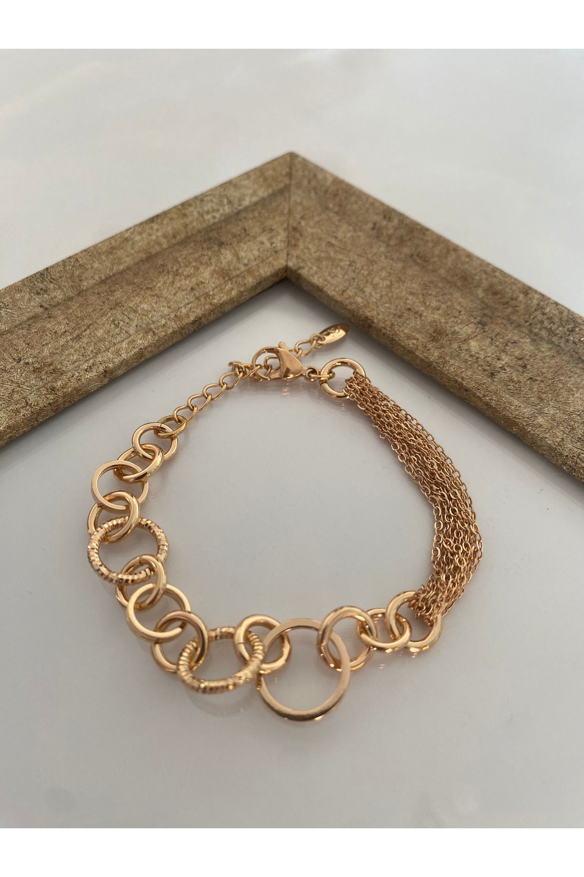 Asavia Xuping Jewelry 14 Ayar Altın Kaplama Rose Halkalı Bileklik
