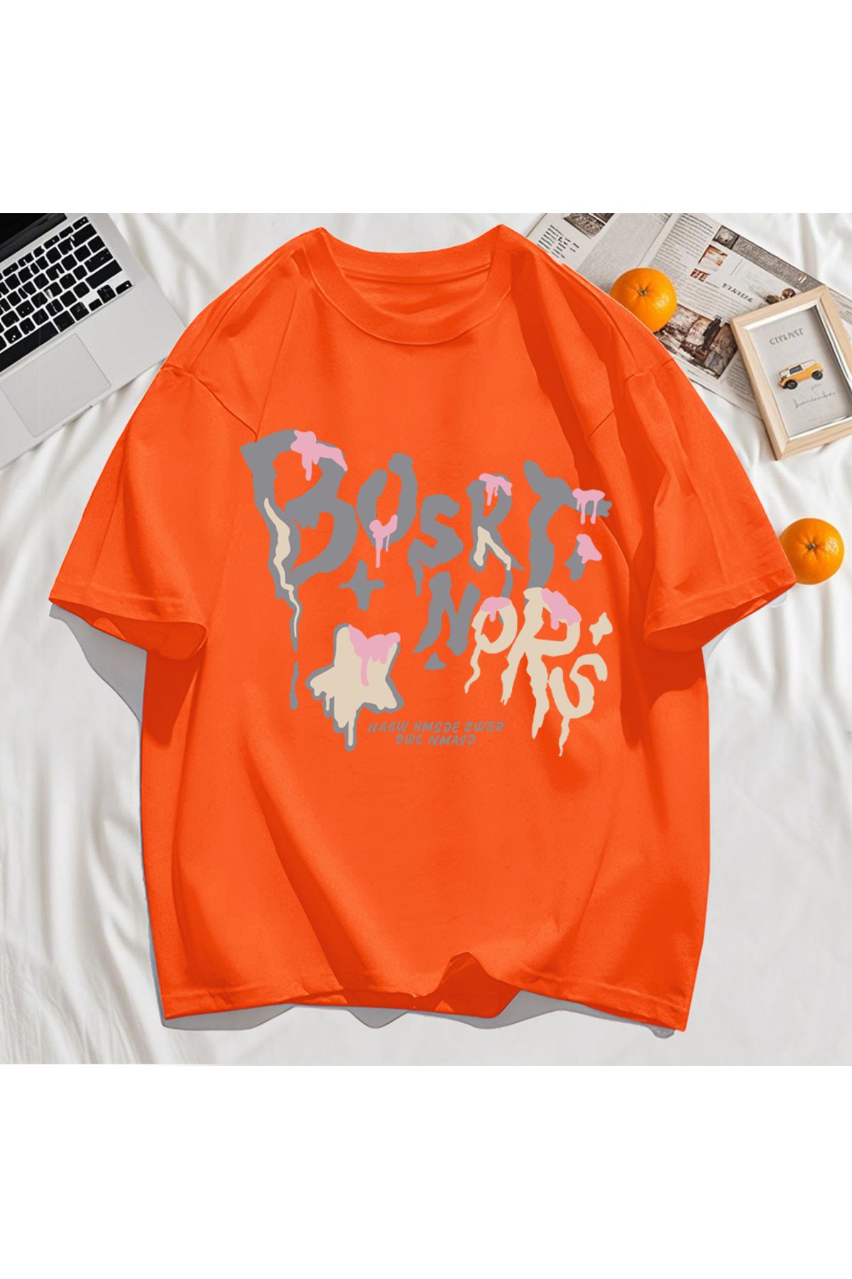 StartMore Y2k Vintage Tişört Tee Hash Mektup Bosrt Nqrs Baskı