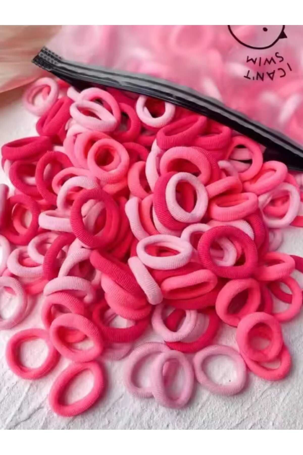 Eva Rose 100 Adet Çantalı lastik toka küçük lastik toka küçük toka minik toka çocuk tokası bebek tokası