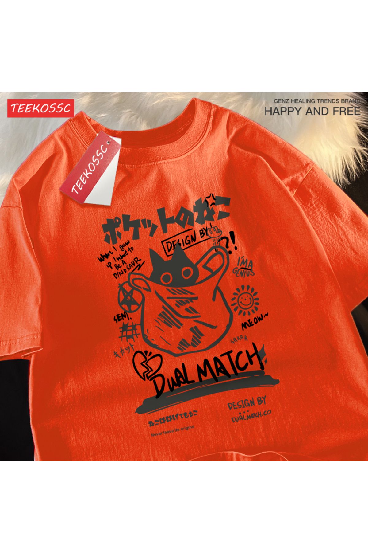 StartMore Y2k Vintage Tişört Tee Japon eğlenceli ve sevimli Harajuku kedi