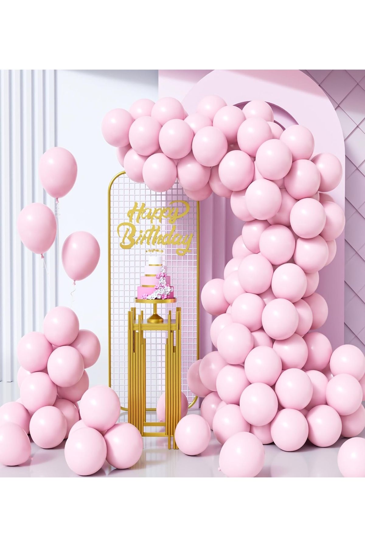 Mack PLUS 10’lu Pastel Pembe Balon Seti – 12 inç | Yumuşak ve Romantik Parti Balonları