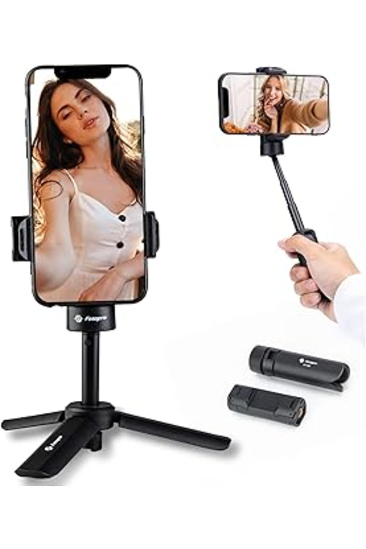 NETWORK ART Fotopro Mini Tripod Masa, Telefon Tripod Masaüstü 360 Dönebilen Ev Tipi Taşınabilir Kamera Standı T